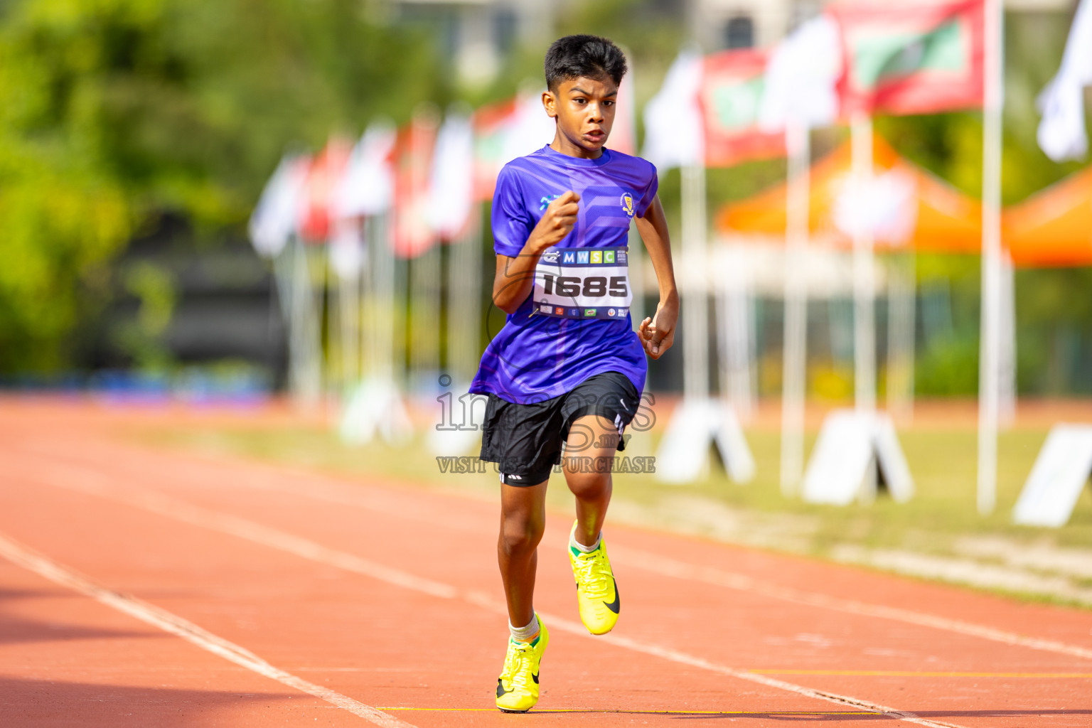 Day 2 of MWSC Interschool Athletics Championships 2024 held in Hulhumale Running Track, Hulhumale, Maldives on Sunday, 10th November 2024. Photos by: Ismail Thoriq / Images.mv