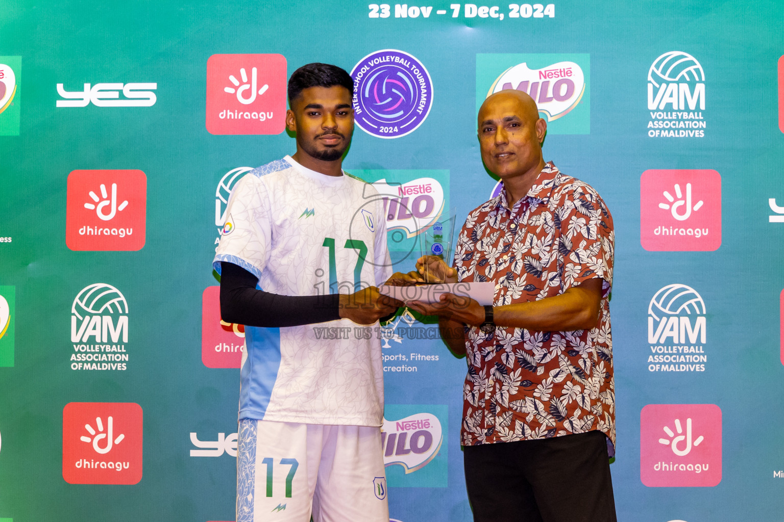 Finals of Interschool Volleyball Tournament 2024 was held in Social Center at Male', Maldives on Friday, 6th December 2024. Photos: Nausham Waheed / images.mv