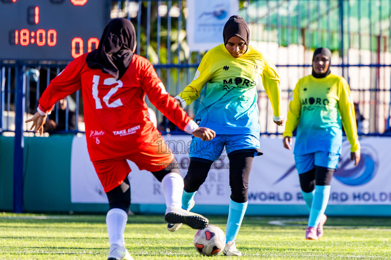 Eydhafushi vs Kihaadhoo in Day 4 of Better in Baa Futsal Fiesta 2025 Woman's division held in B. Eydhafushi, Maldives on Saturday, 8th November 2025. Photos: Nausham Waheed / images.mv