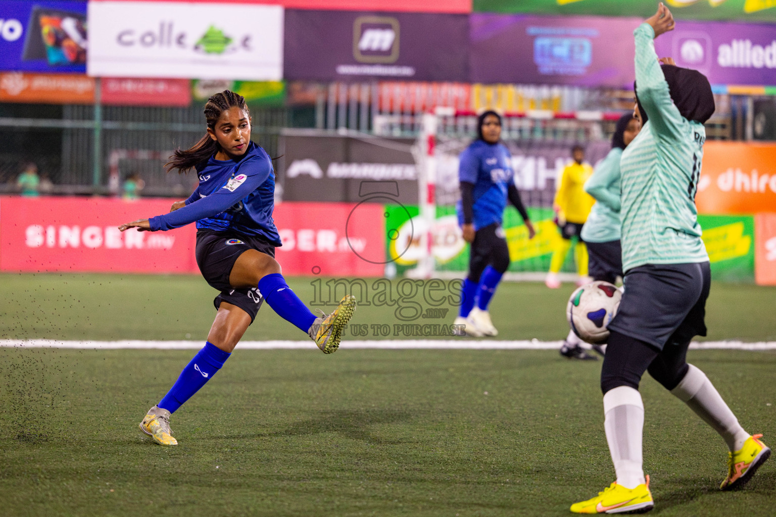 STELCO RECREATION CLUB vs TEAM DHARUMAVANTHA in Eighteen Thirty 2024 held in Rehendi Futsal Ground, Hulhumale', Maldives on Thursday, 5th September 2024. 
Photos: Hassan Simah / images.mv