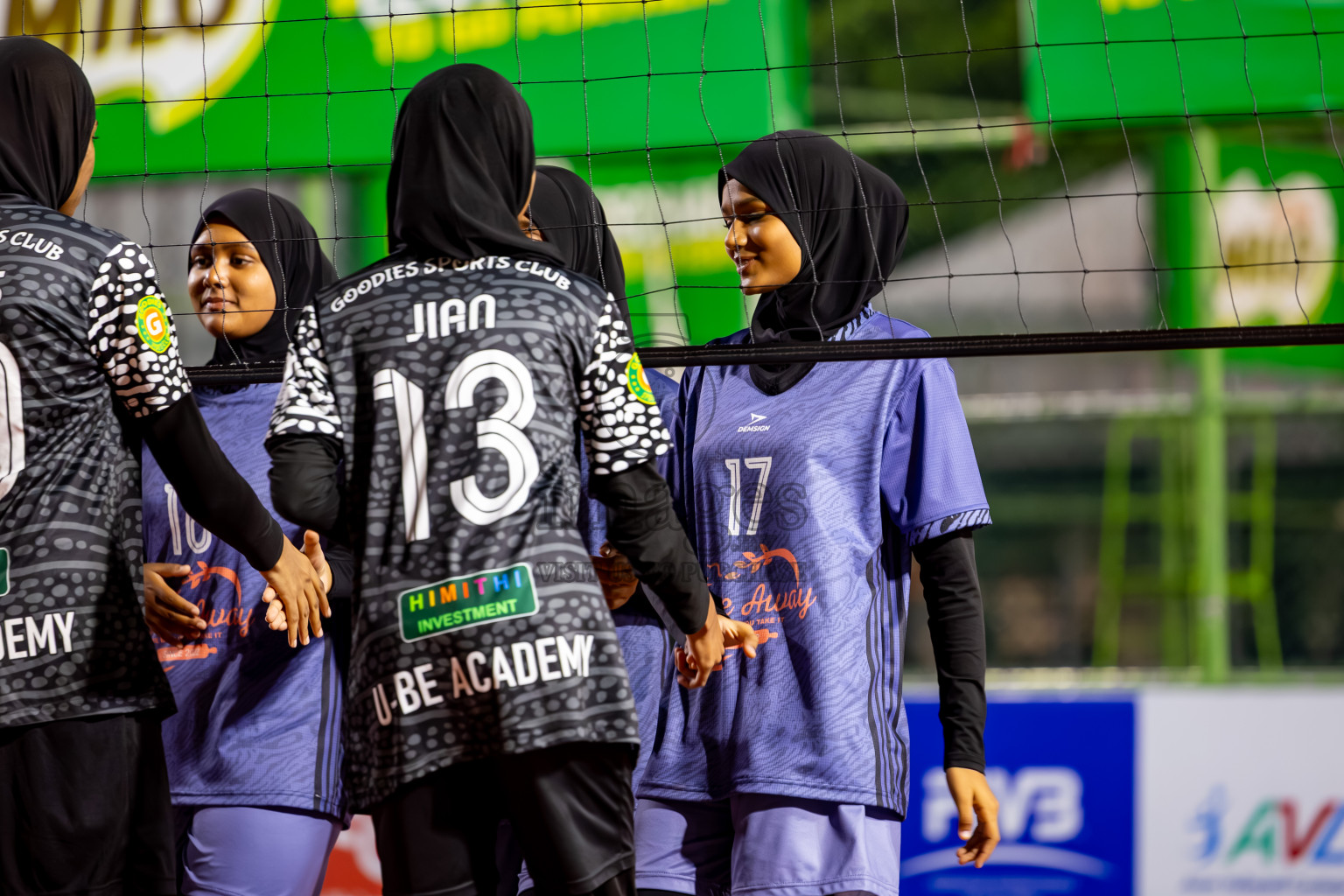 Goodies Sports Club vs Club Volleyball in Milo National Junior Volleyball Championship 2025 Day 4 was held on Tuesday, 25th November 2025 at Ekuveni Turf Court Male', Maldives. Photos: Nausham Waheed / images.mv