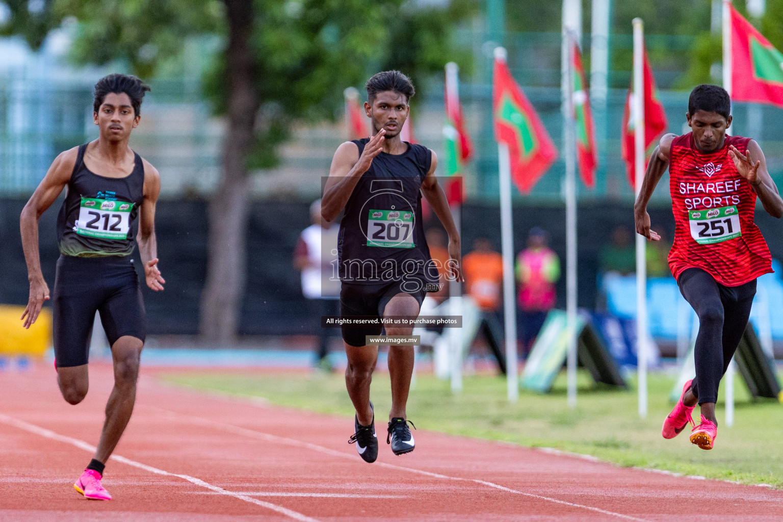 Day 1 of National Athletics Championship 2023 was held in Ekuveni Track at Male', Maldives on Thursday 23rd November 2023. Photos: Nausham Waheed / images.mv