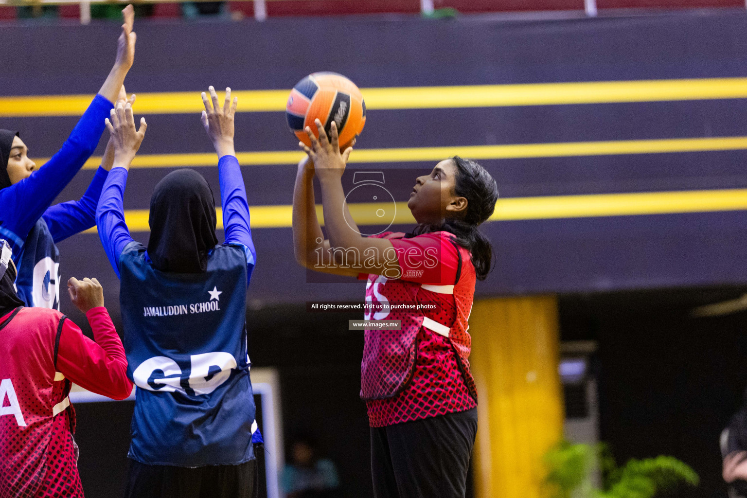 Day5 of 24th Interschool Netball Tournament 2023 was held in Social Center, Male', Maldives on 31st October 2023. Photos: Nausham Waheed / images.mv