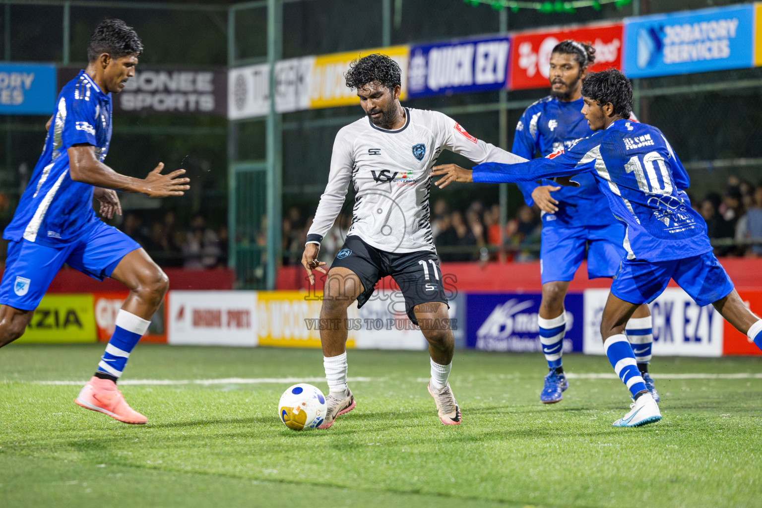 AA Mathiveri vs AA Himandhoo in Day 11 of Golden Futsal Challenge 2025 was held on Wednesday, 15th January 2025, in Hulhumale', Maldives Photos: Mohamed Mahfooz Moosa / images.mv