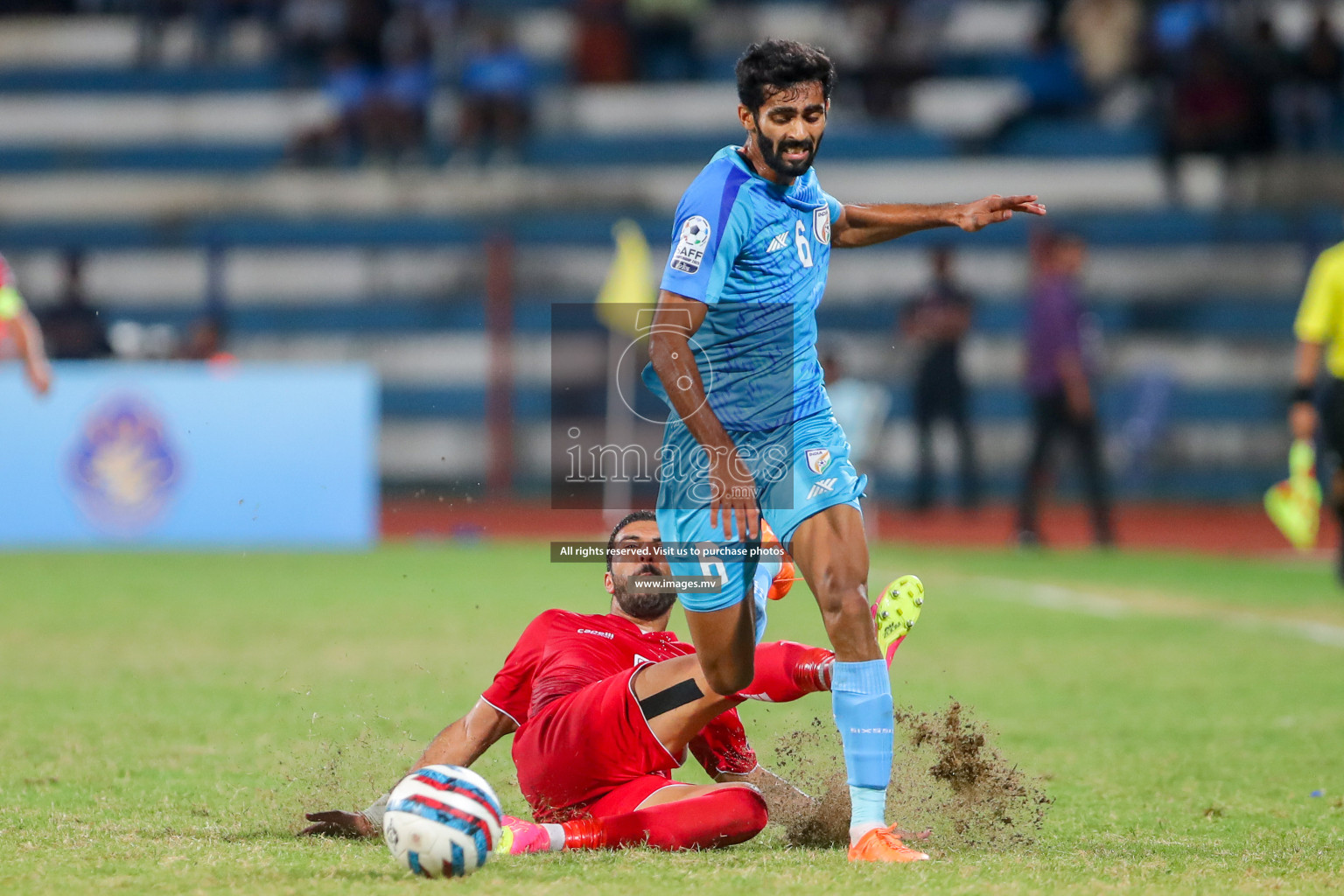 Lebanon vs India in the Semi-final of SAFF Championship 2023 held in Sree Kanteerava Stadium, Bengaluru, India, on Saturday, 1st July 2023. Photos: Hassan Simah / images.mv