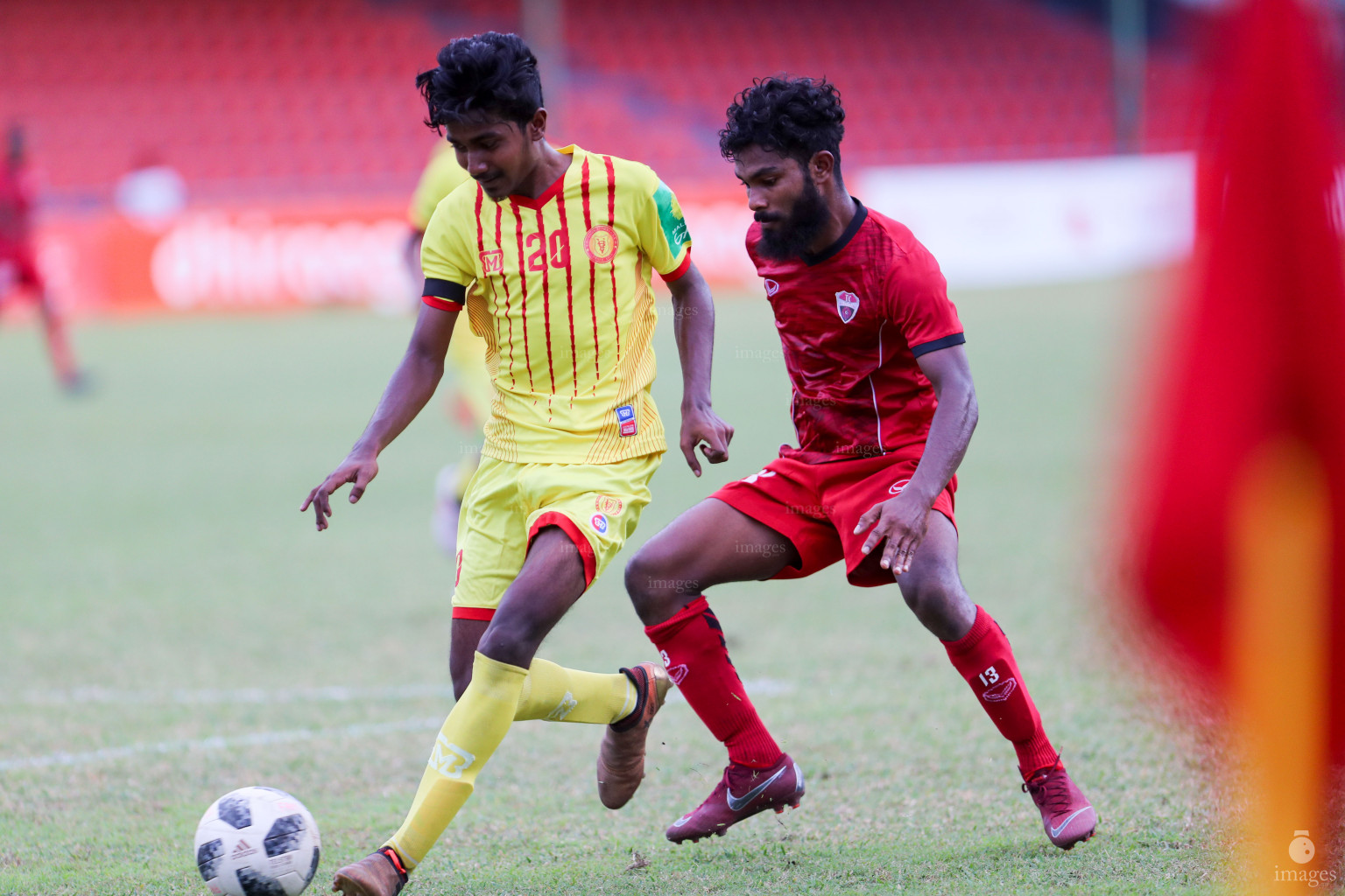 TC Sports Club vs Victory Sports Club in Dhiraagu Dhivehi Premier League 2018 in Male, Maldives, Monday  October 22, 2018. (Images.mv Photo/Suadh Abdul Sattar)