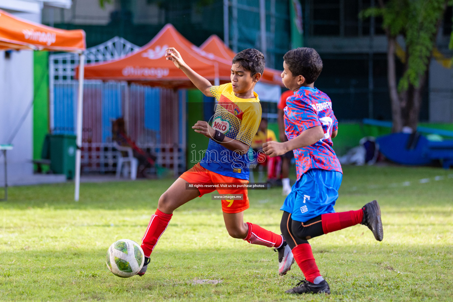 Day 2 of MILO Academy Championship 2023 (U12) was held in Henveiru Football Grounds, Male', Maldives, on Saturday, 19th August 2023. Photos: Nausham Waheedh / images.mv