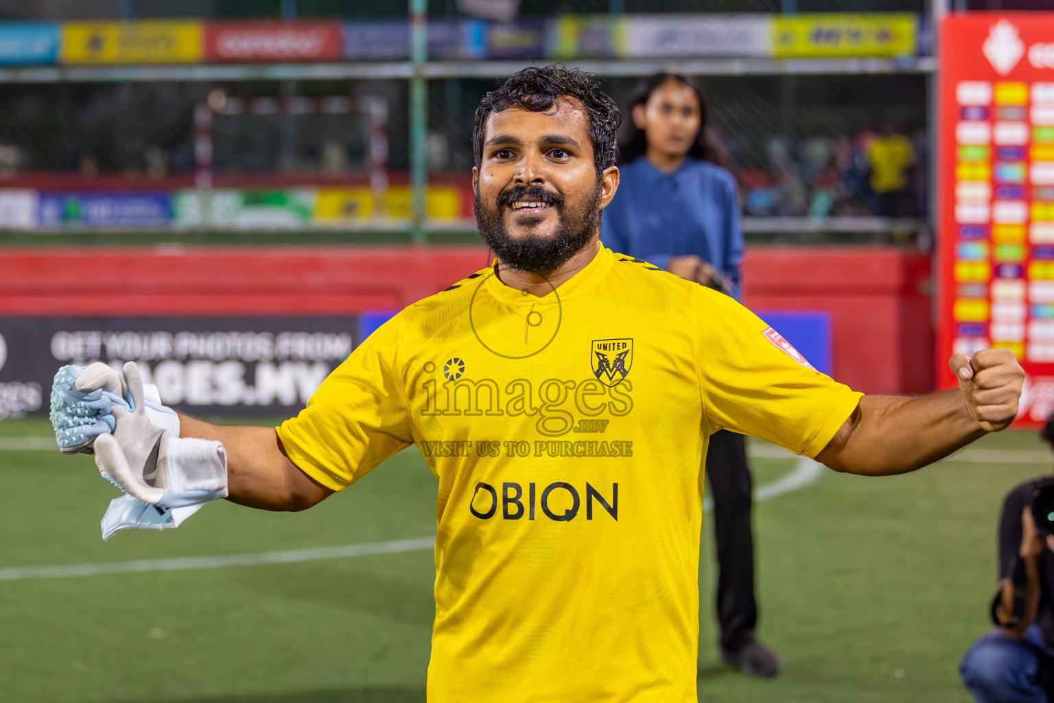 Th Thimarafushi vs B Eydhafushi in Quarter Finals of Golden Futsal Challenge 2024 which was held on Friday, 1st March 2024, in Hulhumale', Maldives Photos: Ismail Thoriq / images.mv