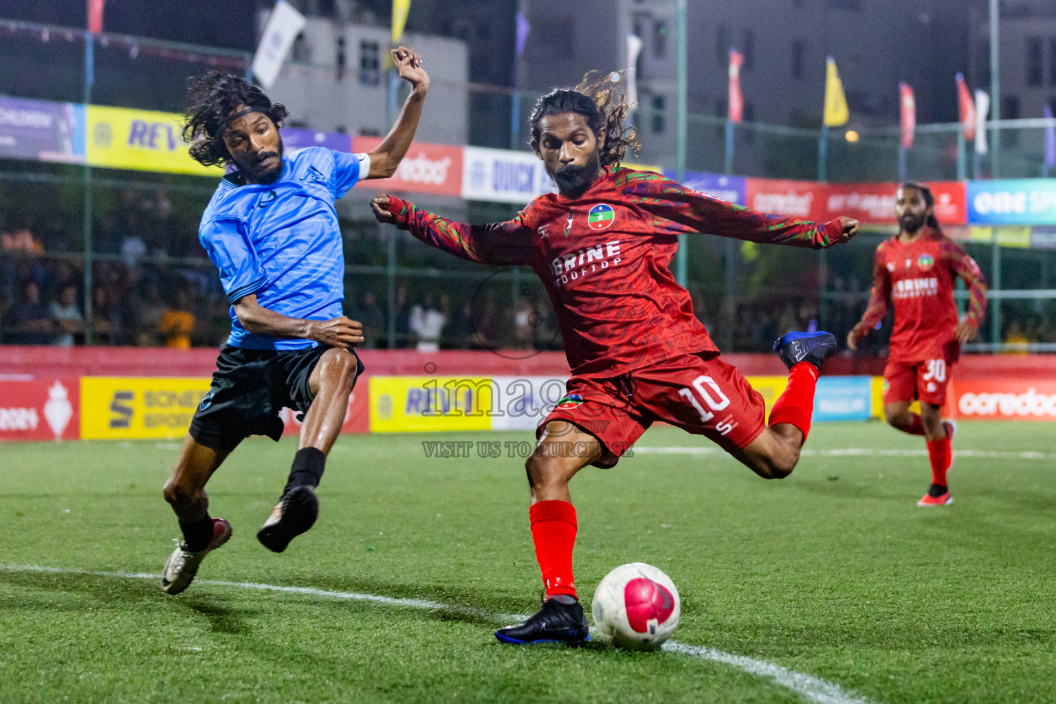 GDh Thinadhoo vs GDh Hoadedhdhoo in Day 23 of Golden Futsal Challenge 2024 was held on Tuesday , 6th February 2024 in Hulhumale', Maldives Photos: Nausham Waheed / images.mv