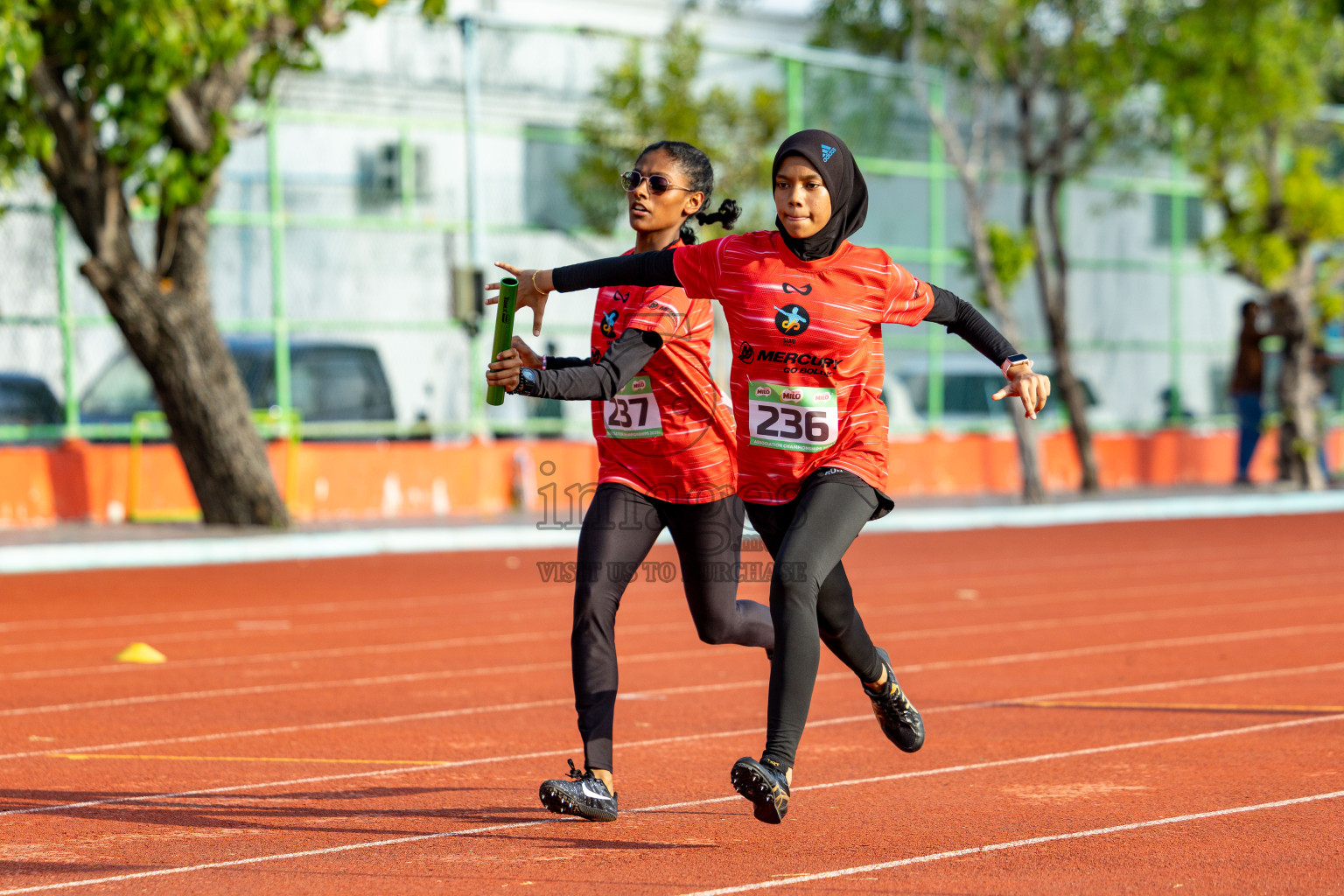 Day 2 of 12th Milo Association Championships was held in Ekuveni Track at Male', Maldives on Friday, 25th April 2025. Photos: Hassan Simah / images.mv