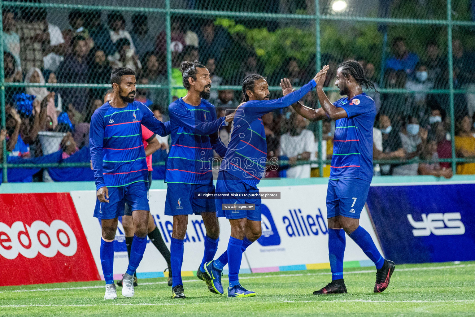 STO RC Vs Team Fenaka in the Quarter Finals of Club Maldives 2021 held in Hulhumale, Maldives on 13 December 2021. Photos: Shu Abdul Sattar / images.mv