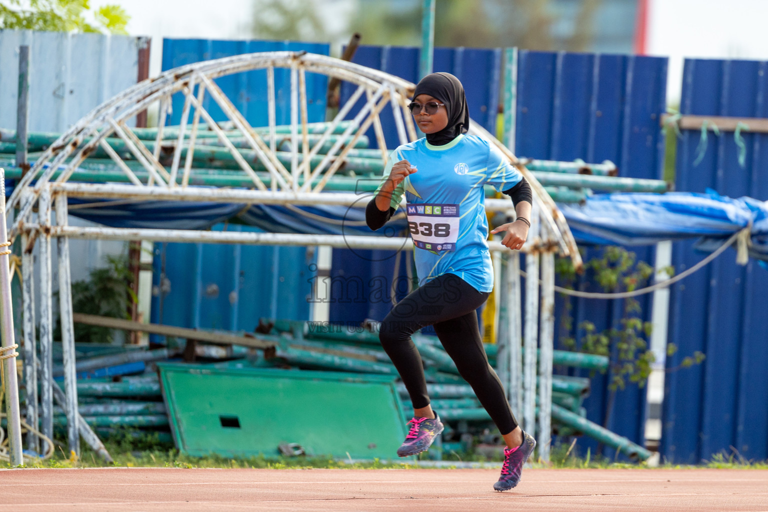 Day 2 of MWSC Interschool Athletics Championships 2024 held in Hulhumale Running Track, Hulhumale, Maldives on Sunday, 10th November 2024. 
Photos by: Hassan Simah / Images.mv