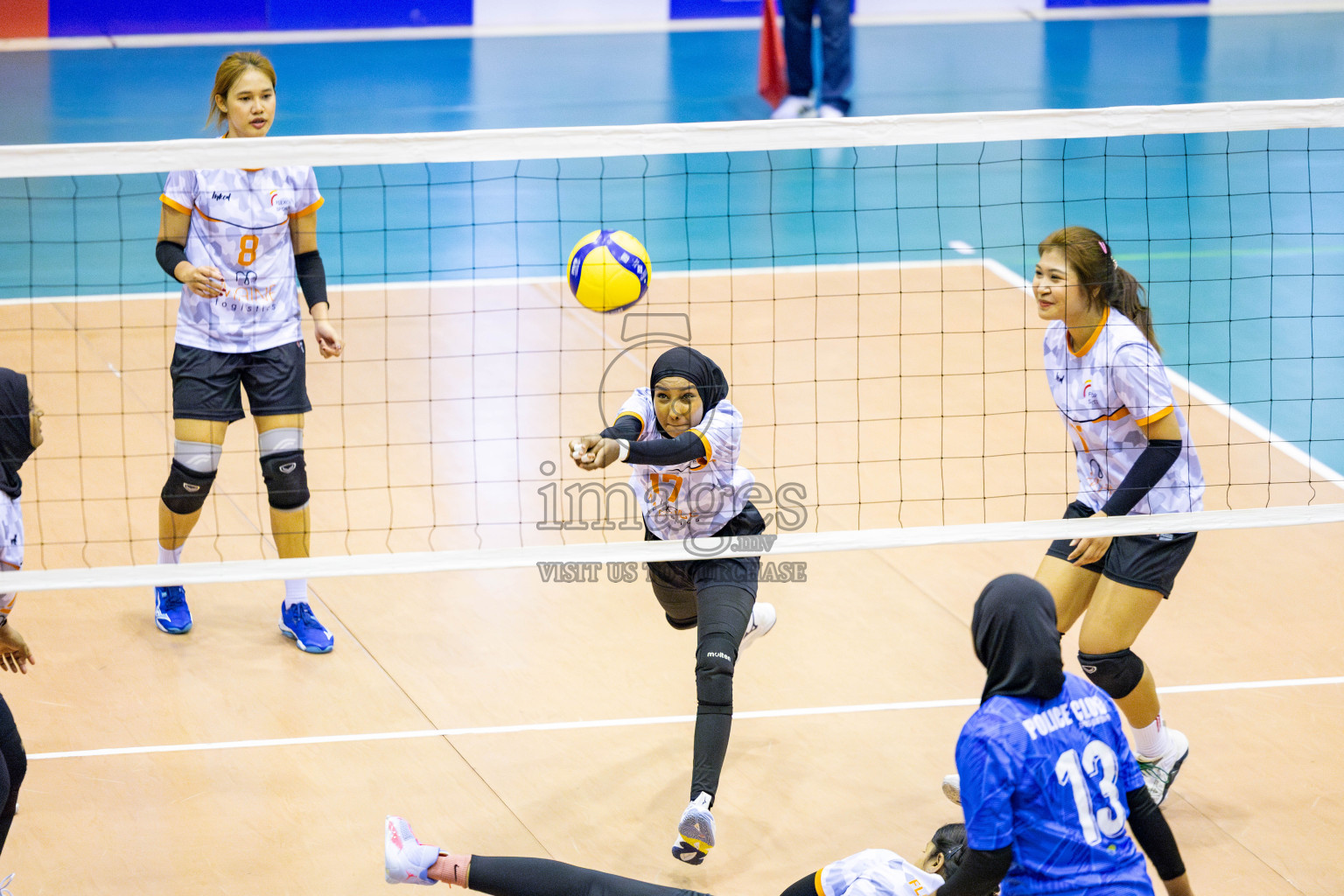 Police Club vs Flexor Sports Club in Day 1 of National Volleyball League 2025 - Women's Division held in Male', Maldives on Saturday, 19th April 2025 at Social Center Indoor Hall Photos 
By: Hassan Simah / images.mv