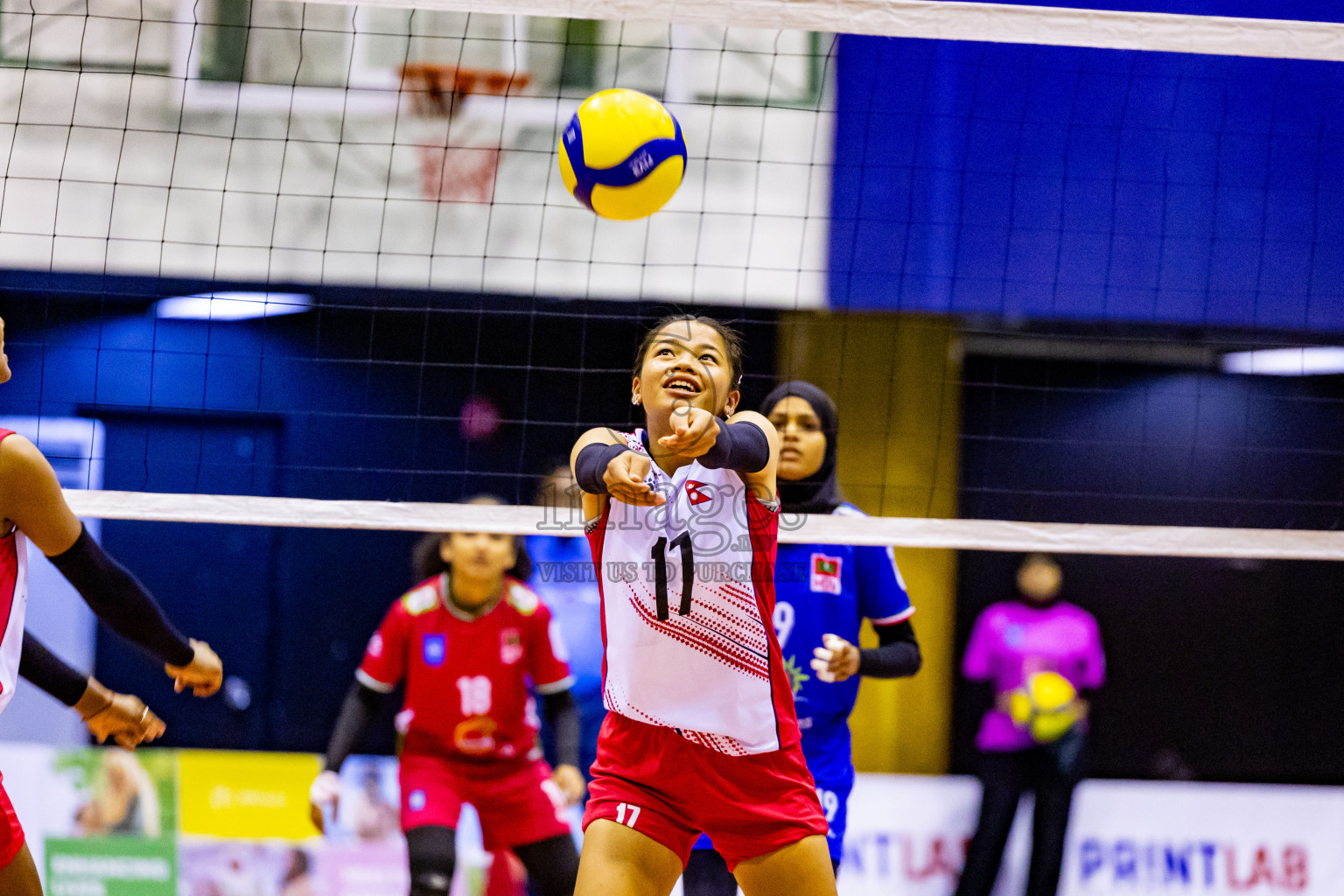 Nepal vs Maldives in Third Place Match of CAVA U20 Woman's Volleyball Championship 2024 was held in Social Center, Male', Maldives on 23rd July 2024. Photos: Nausham Waheed / images.mv