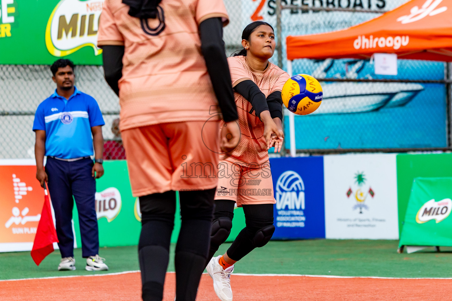 City Sports Club vs Alma Sports Club in Milo National Junior Volleyball Championship 2025 Day 4 was held on Tuesday, 25th November 2025 at Ekuveni Turf Court Male', Maldives. Photos: Nausham Waheed / images.mv