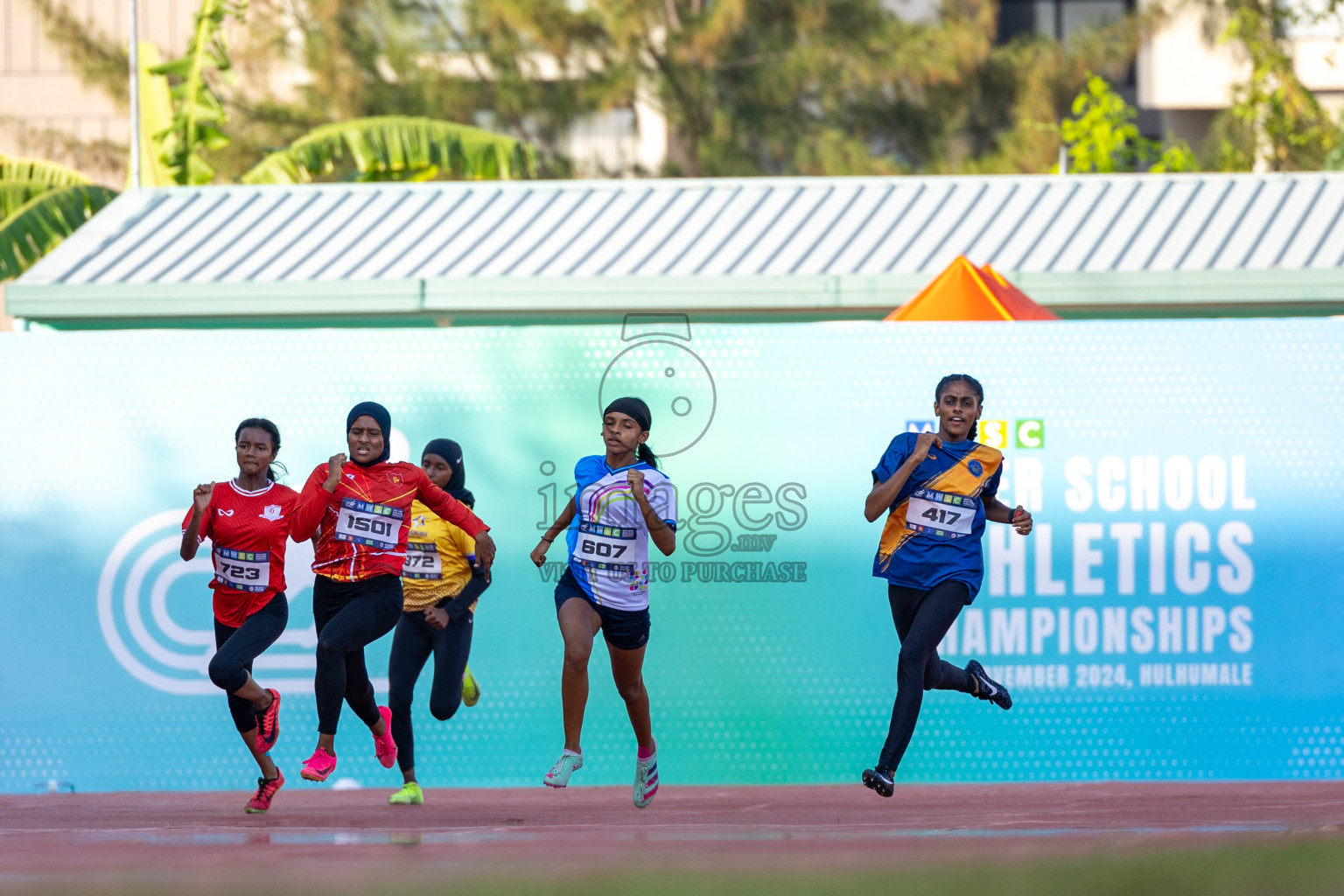 Day 4 of MWSC Interschool Athletics Championships 2024 held in Hulhumale Running Track, Hulhumale, Maldives on Tuesday, 12th November 2024. Photos by: Ismail Thoriq / Images.mv