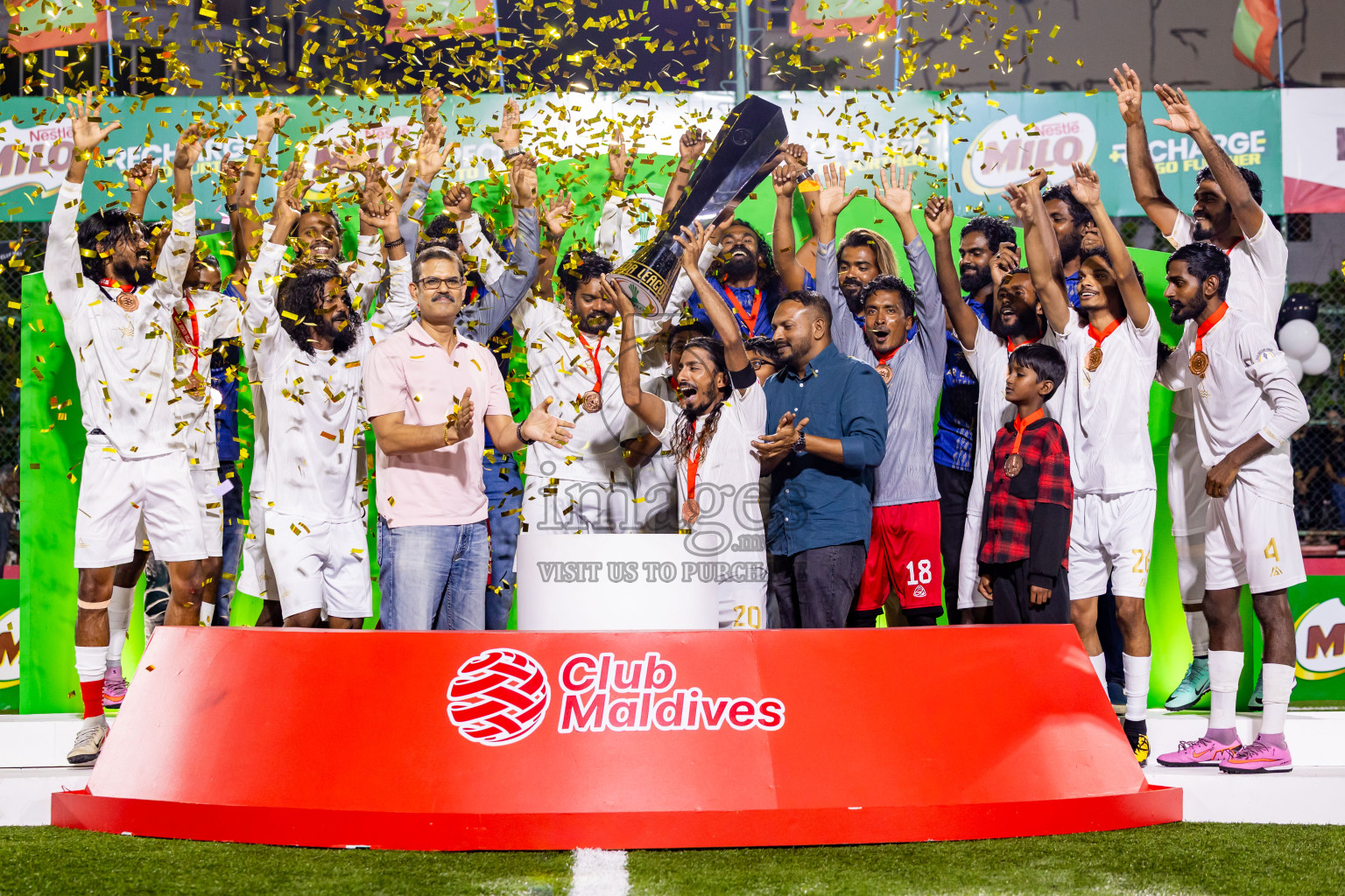 Arena vs Hawks in the Final of Milo Sector League 2025 was held in Rehendhi Futsal Ground, Hulhumale', Maldives on Tuesday, 18th November 2025. Photos: Nausham Waheed  / images.mv