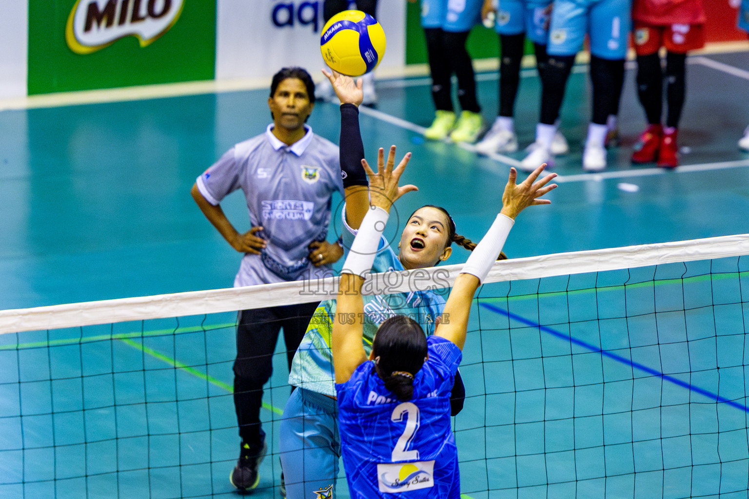 Police Club vs Club Wamco in the Final of Women's Division of National Volleyball Championship 2025 held in Male', Maldives on Sunday, 4th May 2025 at Social Center Indoor Hall Photos By: Nausham Waheed / images.mv