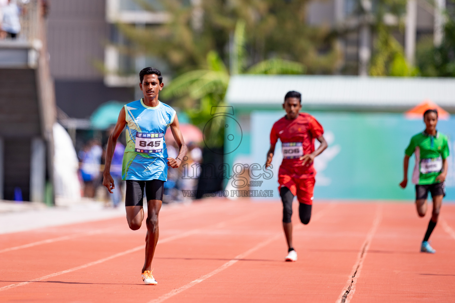 Day 3 of MWSC Interschool Athletics Championships 2024 held in Hulhumale Running Track, Hulhumale, Maldives on Monday, 11th November 2024. 
Photos by: Hassan Simah / Images.mv