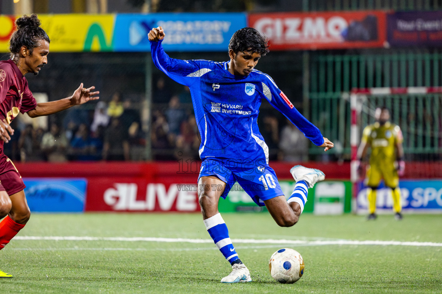 V Keyodhoo vs AA Mathiveri in zone round on Day 32 of Golden Futsal Challenge 2025 was held on Wednesday , 5th February 2025, in Hulhumale', Maldives. Photos: Nausham Waheed / images.mv