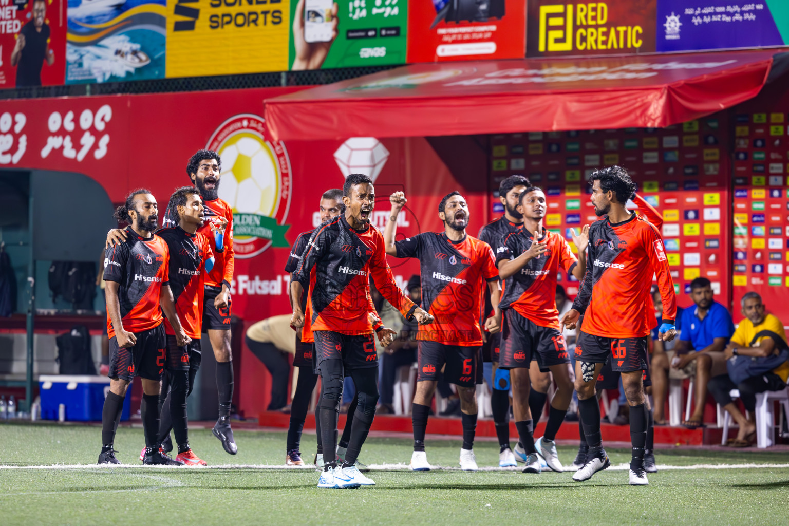 M Dhiggaru vs M Muli in Meemu Atoll Finals in Day 25 of Golden Futsal Challenge 2025 was held on Wednesday , 28th January 2025, in Hulhumale', Maldives. Photos: Ismail Thoriq / images.mv