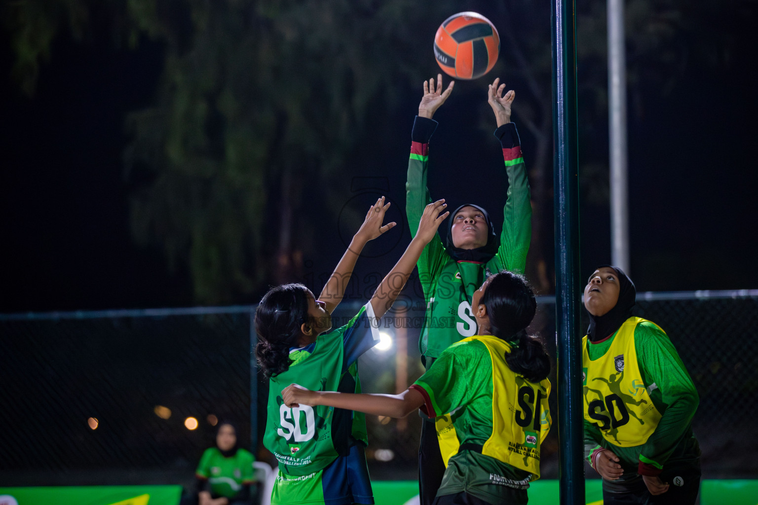 Day 1 of Milo Ramadan Half Court Netball Challenge on 21st March 2024, held in Central Park, Hulhumale, Male', Maldives