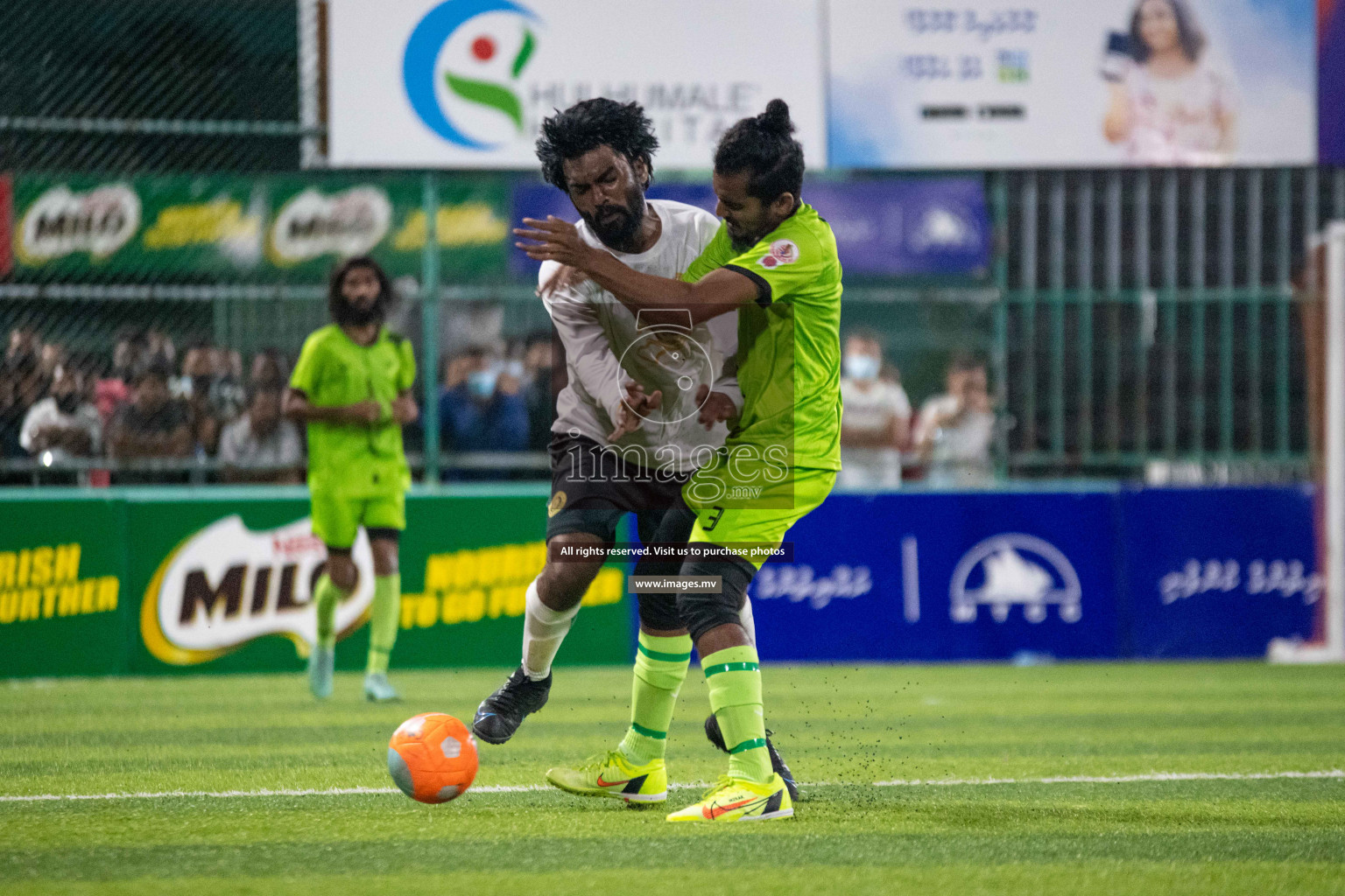 Team FSM Vs Prisons Club in the Semi Finals of Club Maldives 2021 held in Hulhumale, Maldives on 15 December 2021. Photos: Shuu Abdul Sattar / images.mv