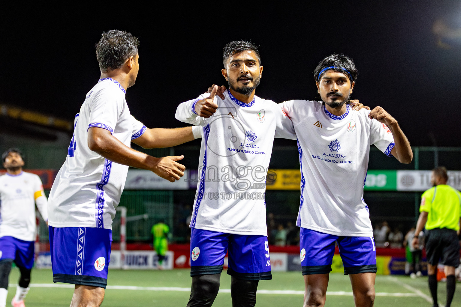 N Holhudhoo vs N Velidhoo in Day 12 of Golden Futsal Challenge 2025 was held on Thursday, 16th January 2025, in Hulhumale', Maldives.
Photos: Hassan Simah / images.mv
