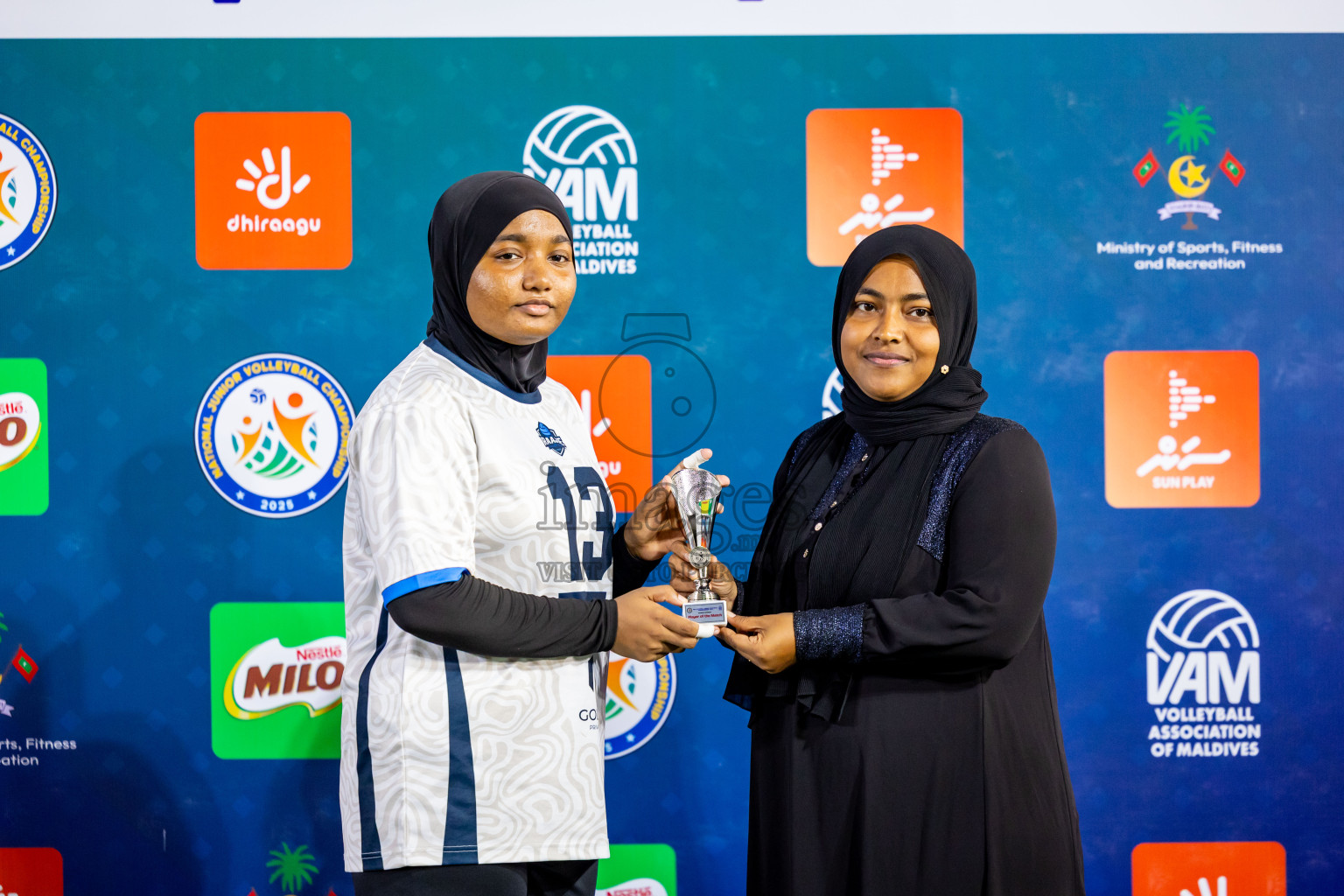 Raajje Volley Club vs Club Rising Star Academy in Milo National Junior Volleyball Championship 2025 Day 4 was held on Tuesday, 25th November 2025 at Ekuveni Turf Court Male', Maldives. Photos: Nausham Waheed / images.mv