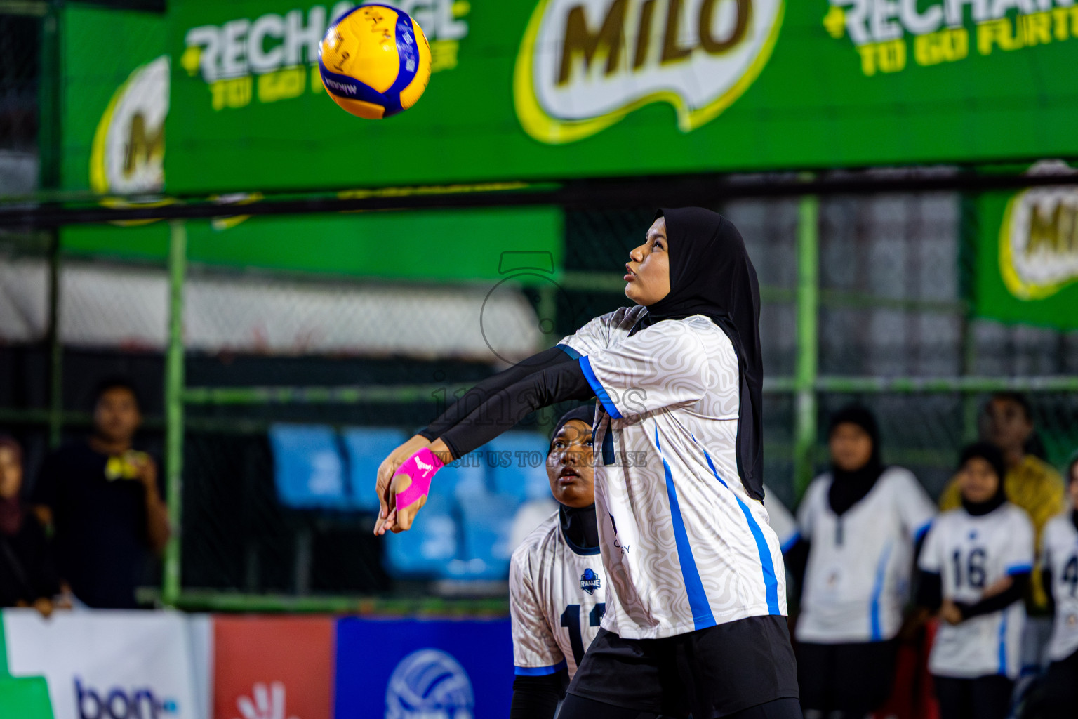 Raajje Volley Club vs Club Rising Star Academy in Milo National Junior Volleyball Championship 2025 Day 4 was held on Tuesday, 25th November 2025 at Ekuveni Turf Court Male', Maldives. Photos: Nausham Waheed / images.mv