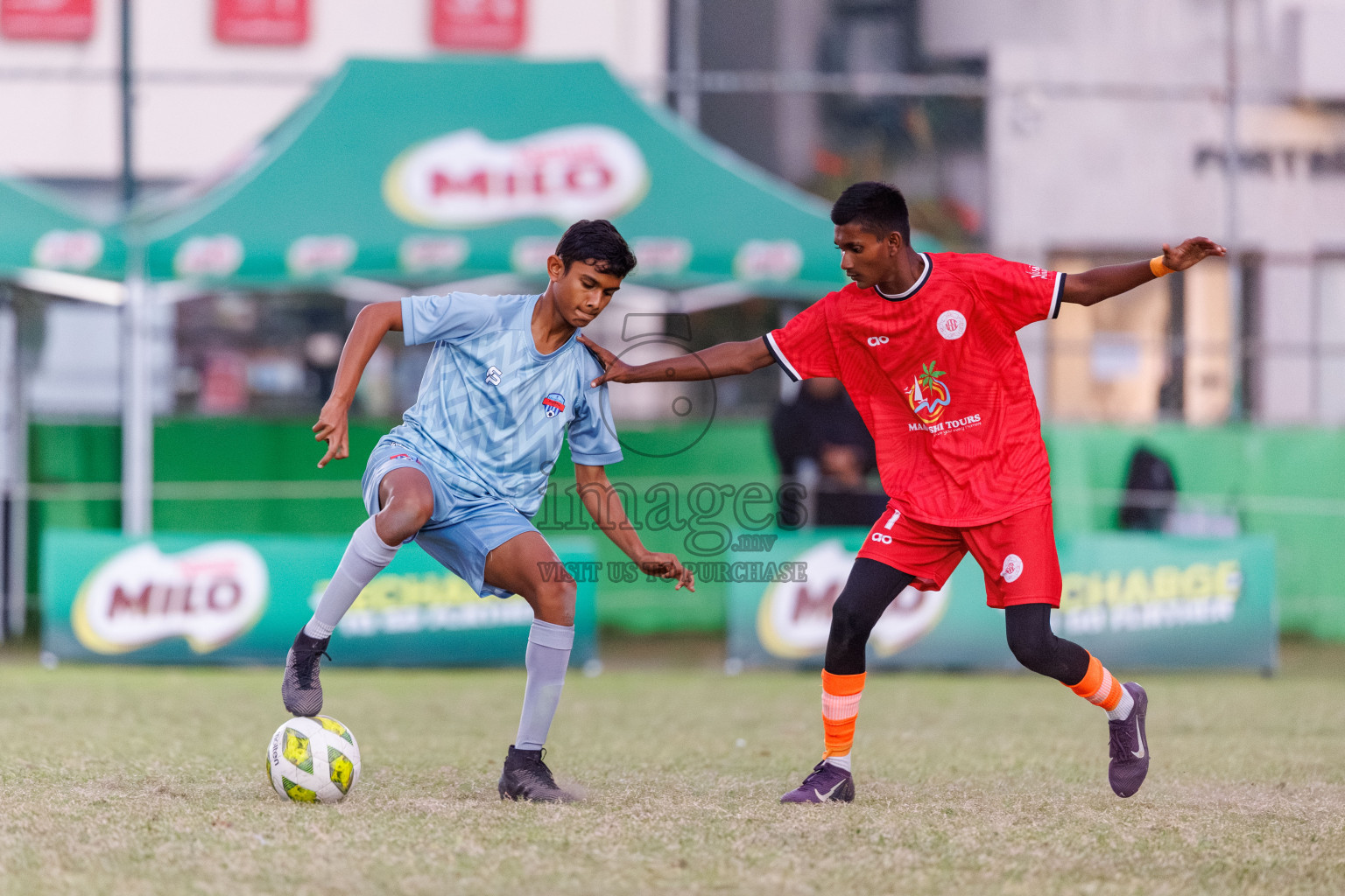 Day 4 of MILO Academy Championship 2025 (U14) was held on Sunday, 2nd November 2025 at Henveiru Football Grounds, Male', Maldives . 
Photos: Hassan Simah / images.mv