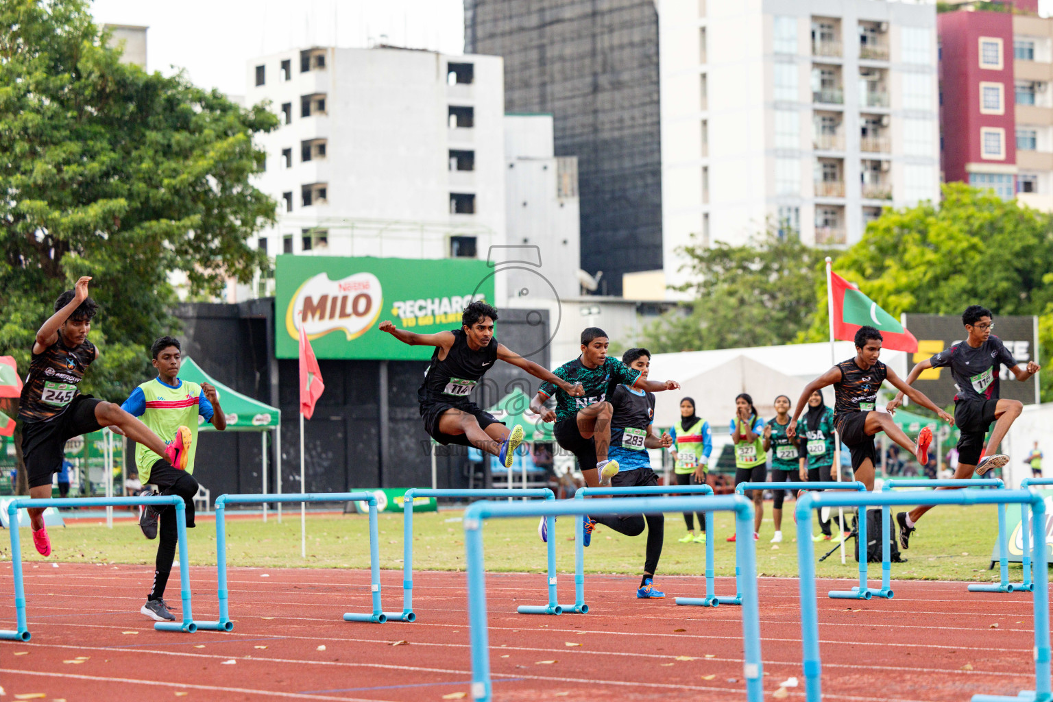 Day 2 of 12th Milo Association Championships was held in Ekuveni Track at Male', Maldives on Friday, 25th April 2025. Photos: Hassan Simah / images.mv