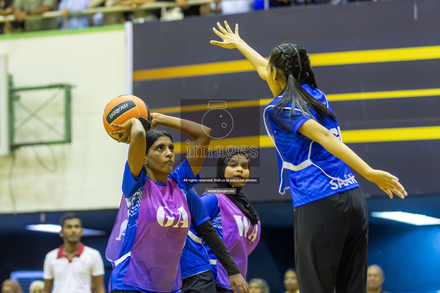 Day 11 of 24th Interschool Netball Tournament 2023 was held in Social Center, Male', Maldives on 6th November 2023. Photos: Mohamed Mahfooz Moosa / images.mv