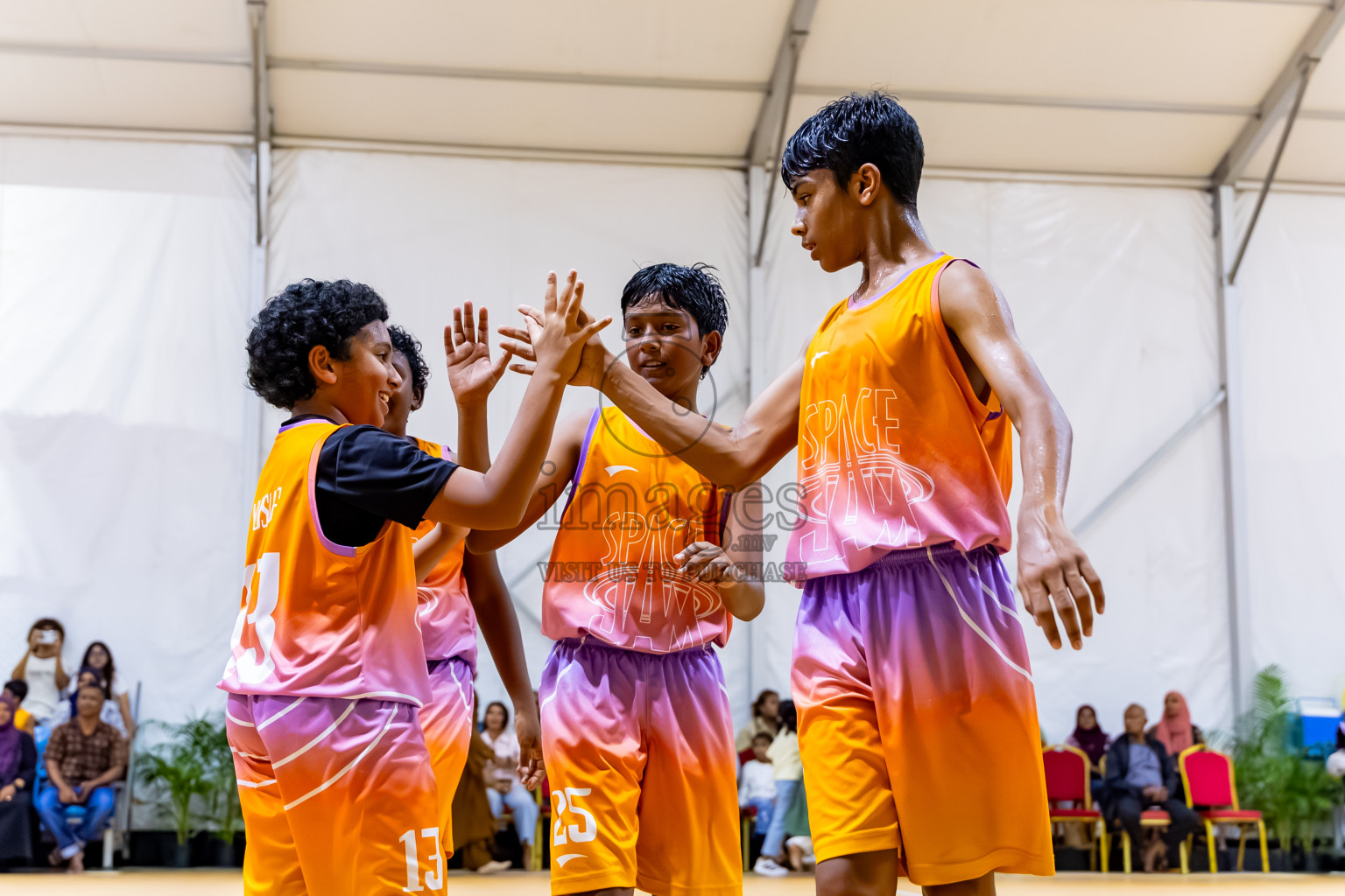 Day 2 of Milo 5 x 5 Junior Challenge 2025 - Basketball tournament held in Basketball Training Center, Male', Maldives on Friday, 10th October 2025. Photos by: Nausham Waheed / Images.mv