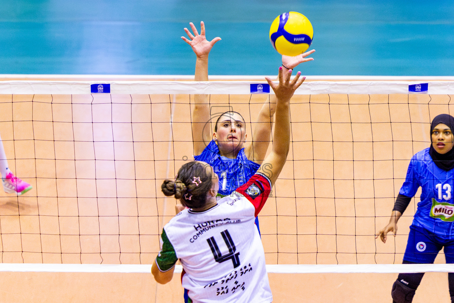 Police Club vs Huraa Community Club in Day 6 of Women's Division of VAM Cup 2025 held in Male', Maldives on Monday, 14th April 2025 at Social Center Indoor Hall Photos By: Nausham Waheed / images.mv