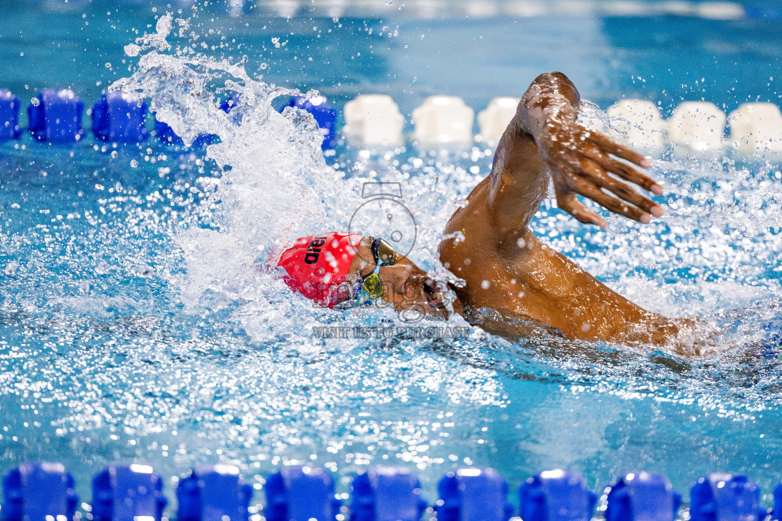 Day 4 of National Swimming Championship 2024 held in Hulhumale', Maldives on Monday, 16th December 2024. Photos: Hassan Simah / images.mv