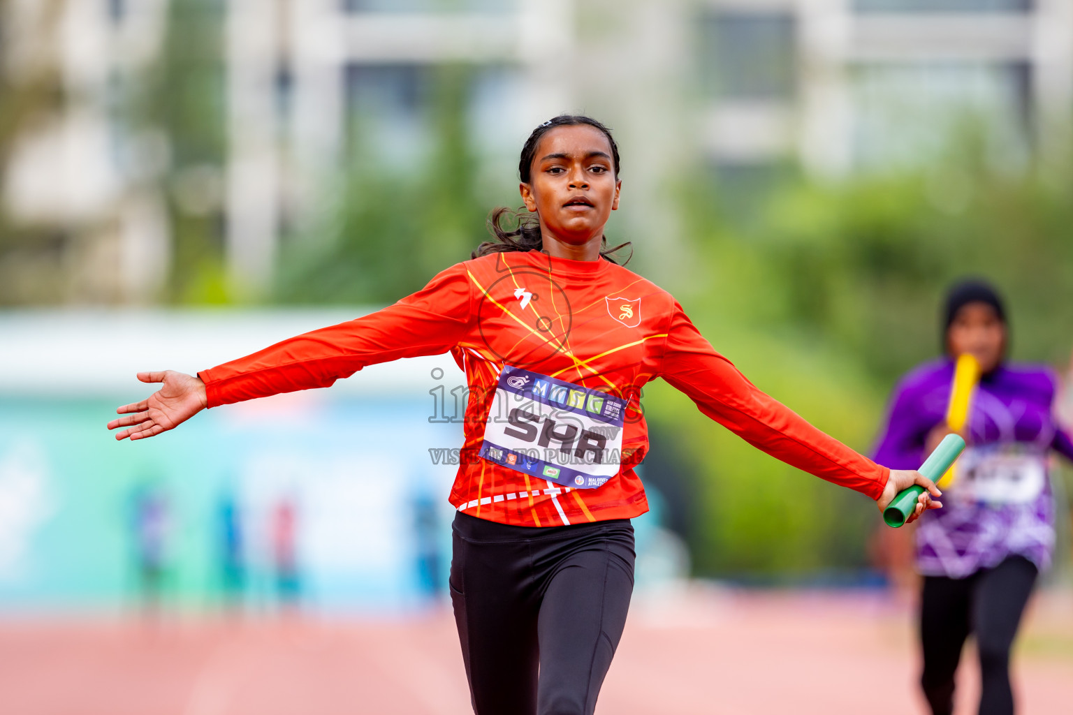 Day 6 of MWSC Interschool Athletics Championships 2024 held in Hulhumale Running Track, Hulhumale, Maldives on Thursday, 14th November 2024. Photos by: Nausham Waheed / Images.mv