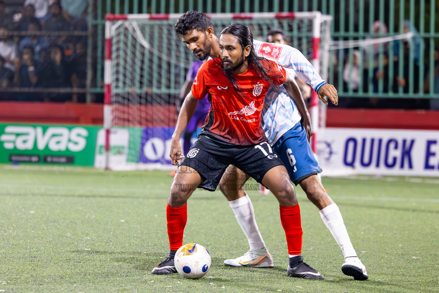 L Gan vs L Maabaidhoo in Day 14 of Golden Futsal Challenge 2025 was held on Saturday, 18th January 2025, in Hulhumale', Maldives. Photos: Ismail Thoriq / images.mv