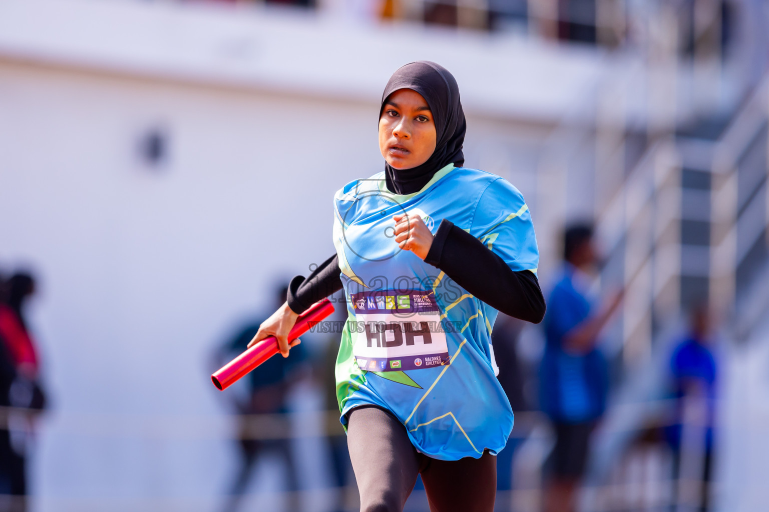 Day 6 of MWSC Interschool Athletics Championships 2024 held in Hulhumale Running Track, Hulhumale, Maldives on Thursday, 14th November 2024. Photos by: Nausham Waheed / Images.mv