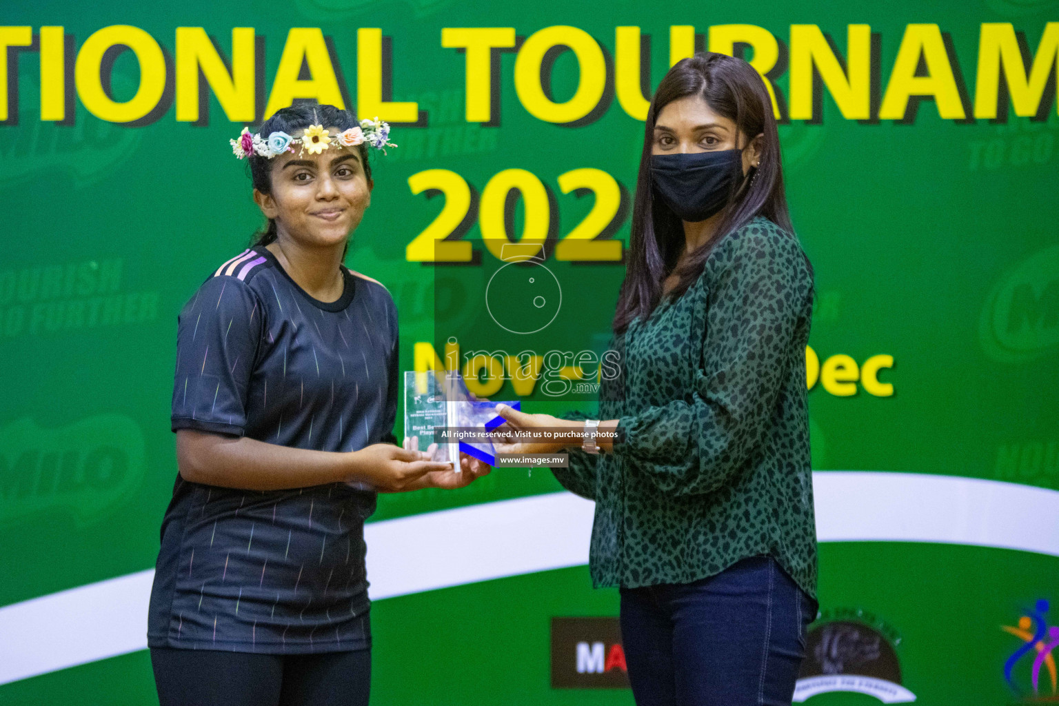 Kulhudhuffushi Youth & R.C vs Club Green Streets in the Finals of Milo National Netball Tournament 2021 (Women's) held on 5th December 2021 in Male', Maldives Photos: Ismail Thoriq / images.mv