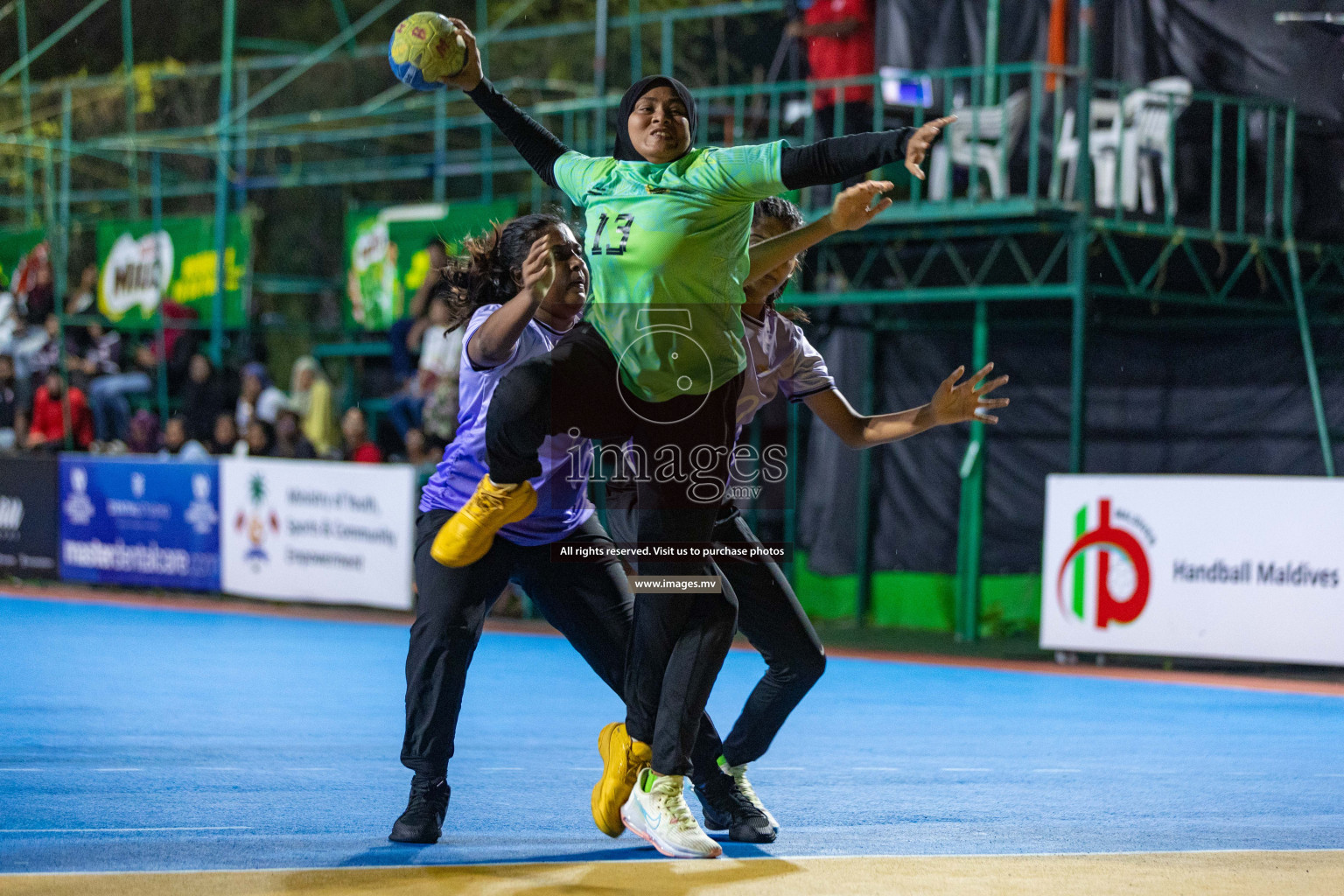 Quarter Final of 7th Inter-Office/Company Handball Tournament 2023, held in Handball ground, Male', Maldives on Friday, 20th October 2023 Photos: Nausham Waheed/ Images.mv