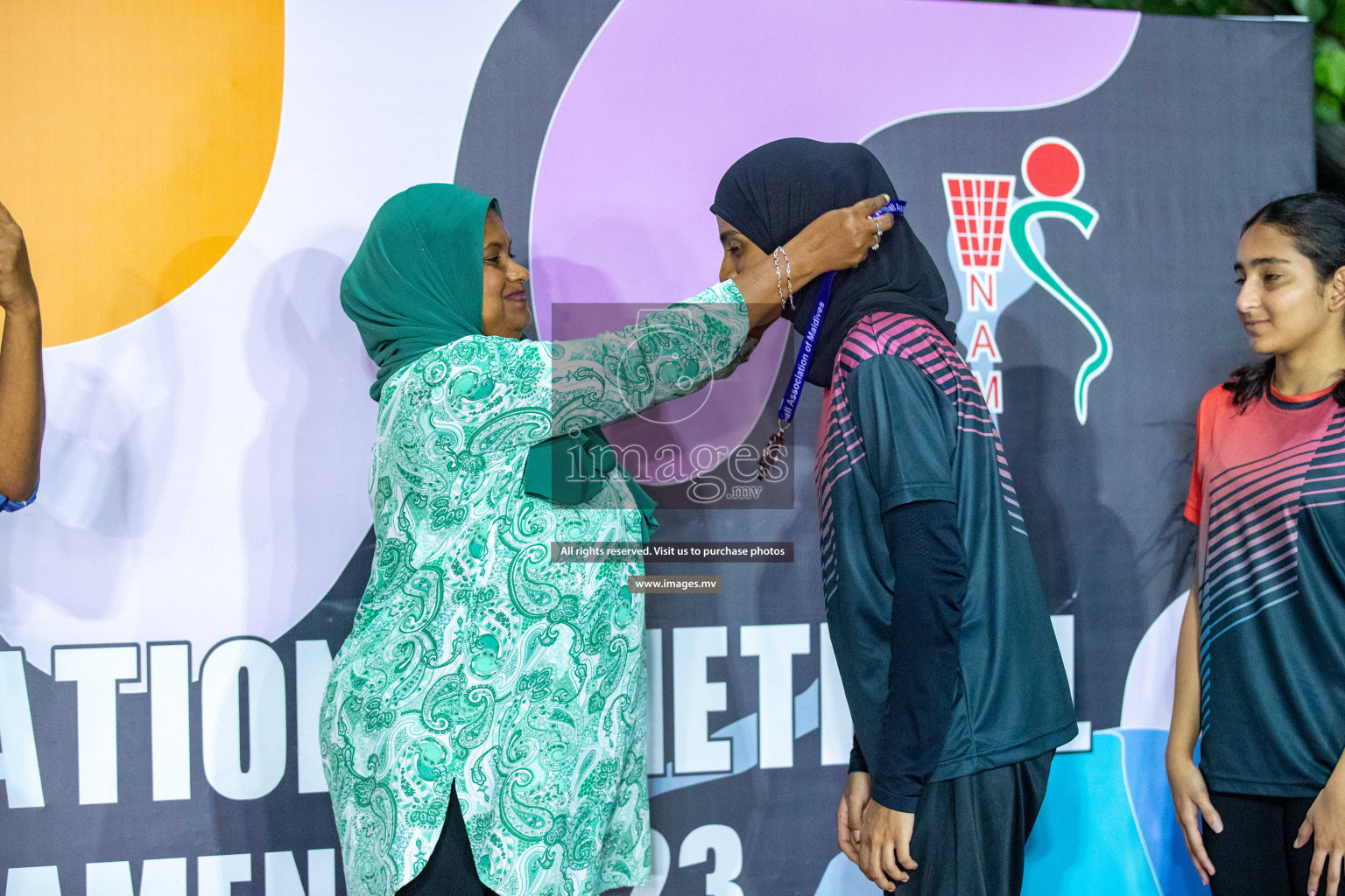 Day 6 of 20th Milo National Netball Tournament 2023, held in Synthetic Netball Court, Male', Maldives on 4th June 2023 Photos: Nausham Waheed/ Images.mv