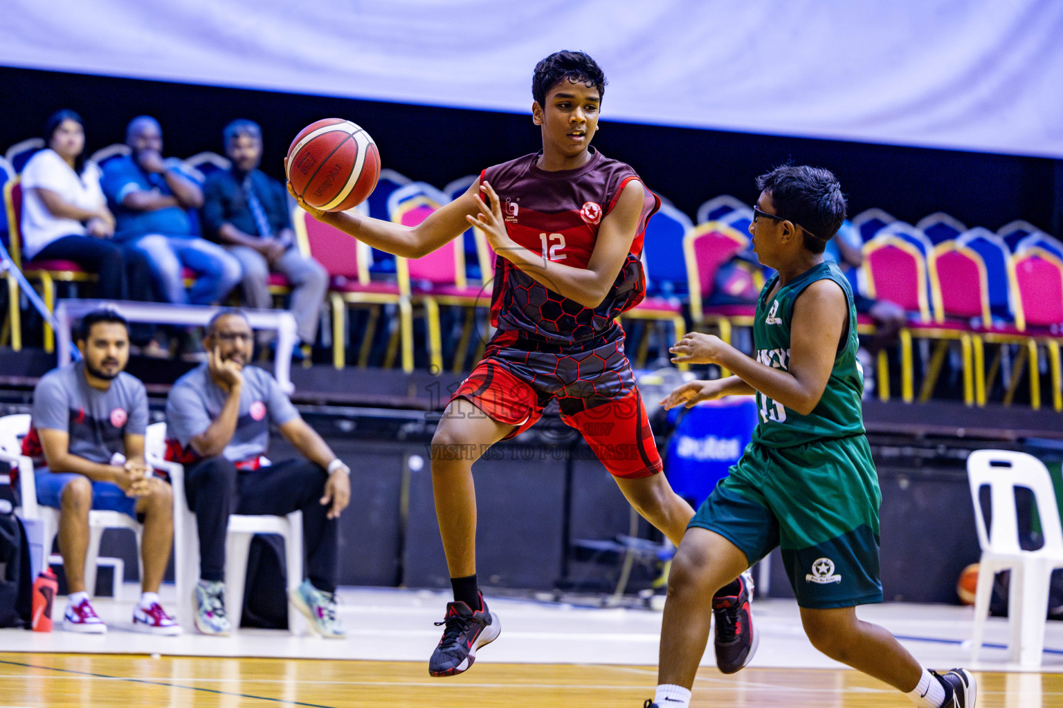 Aminiyya School vs Iskandhar School in day 26 of Junior Basketball Championship 2024 was held in Social Center, Male', Maldives on Tuesday, 10th December 2024. Photos: Nausham Waheed / images.mv