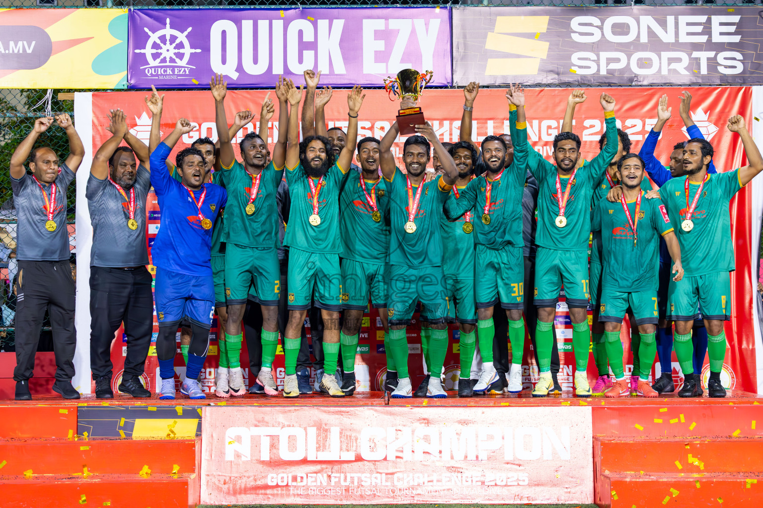 ADh Omadhoo vs ADh Mahibadhoo in Alifu Dhaalu Atoll Final on Day 23 of Golden Futsal Challenge 2025 was held on Monday , 27th January 2025, in Hulhumale', Maldives.
Photos: Ismail Thoriq / images.mv