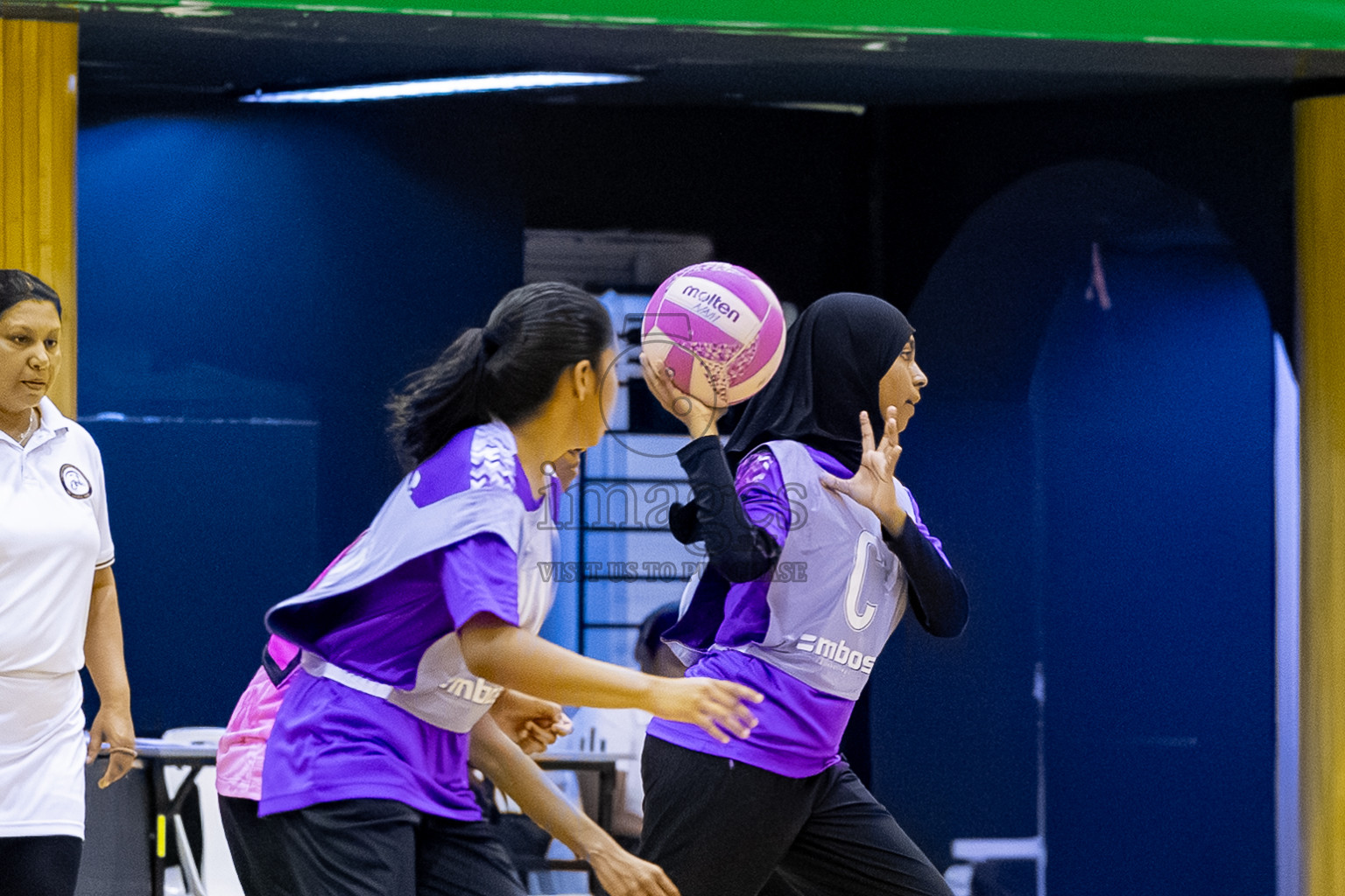 Invicto SC vs Xenith SC A in Day 3 of 24th Milo Netball Association Championship held in Social Center at Male', Maldives on Wednesday, 3rd September 2025. Photos: Mohamed MahfoozMoosa / images.mv