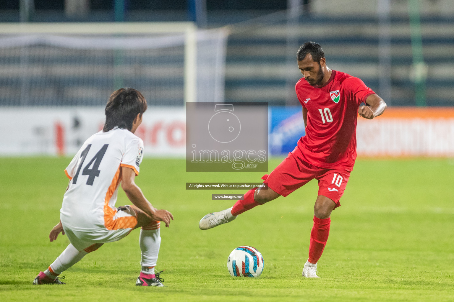 Maldives vs Bhutan in SAFF Championship 2023 held in Sree Kanteerava Stadium, Bengaluru, India, on Wednesday, 22nd June 2023. Photos: Nausham Waheed / images.mv