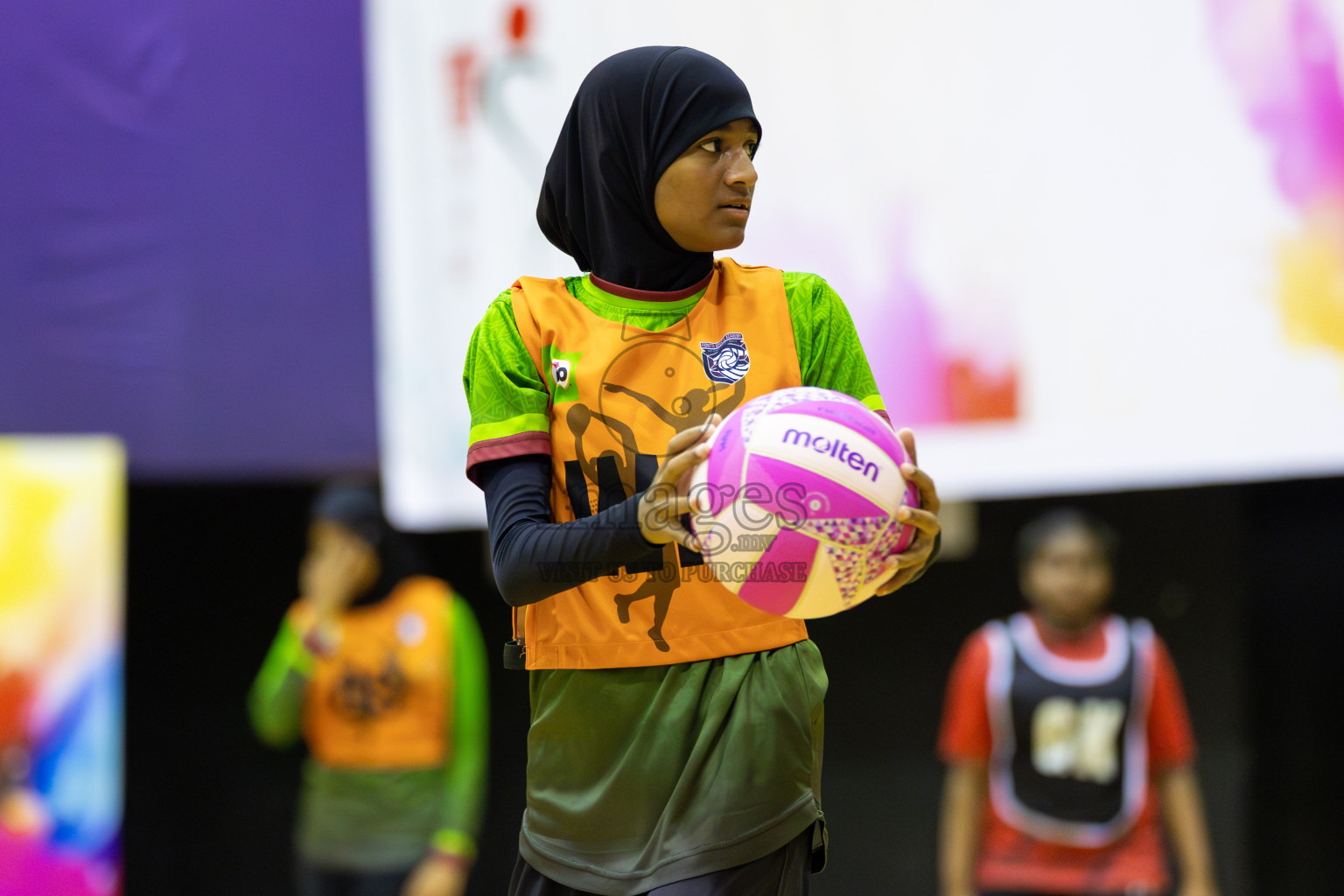 Fionti A team vs AIS Netball Academy in Day 3 of 3rd Netball Junior Championship, held at Social Center on Wednesday 22nd January 2025 . Photos: Shuu Abdul Sattar / images.mv