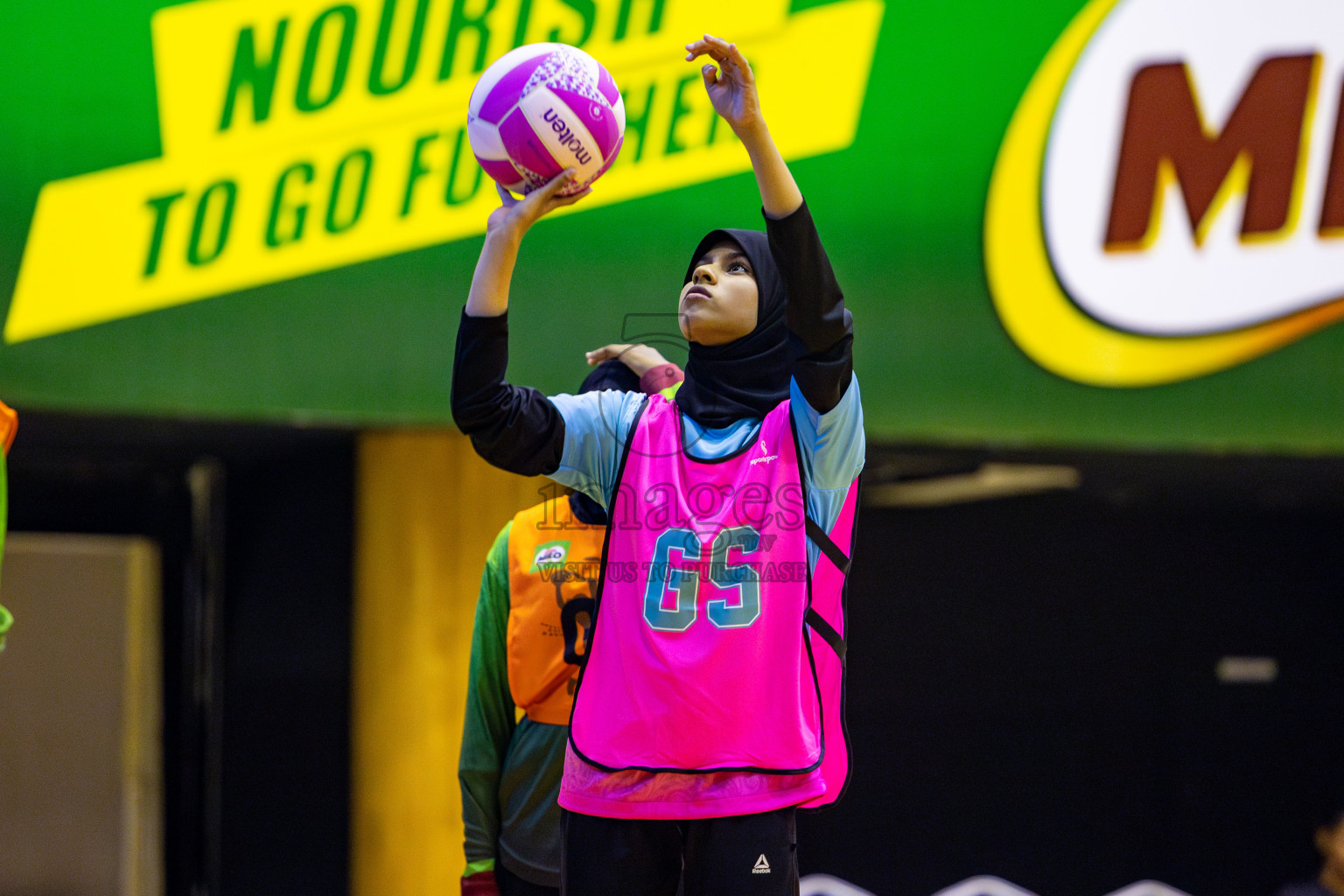 Fiontti A Team vs Young Netters A in Day 2 of 3rd Junior Championship - Netball association of Maldives, held at Social Center on Monday 20th January 2025 . Photos by Nausham Waheed