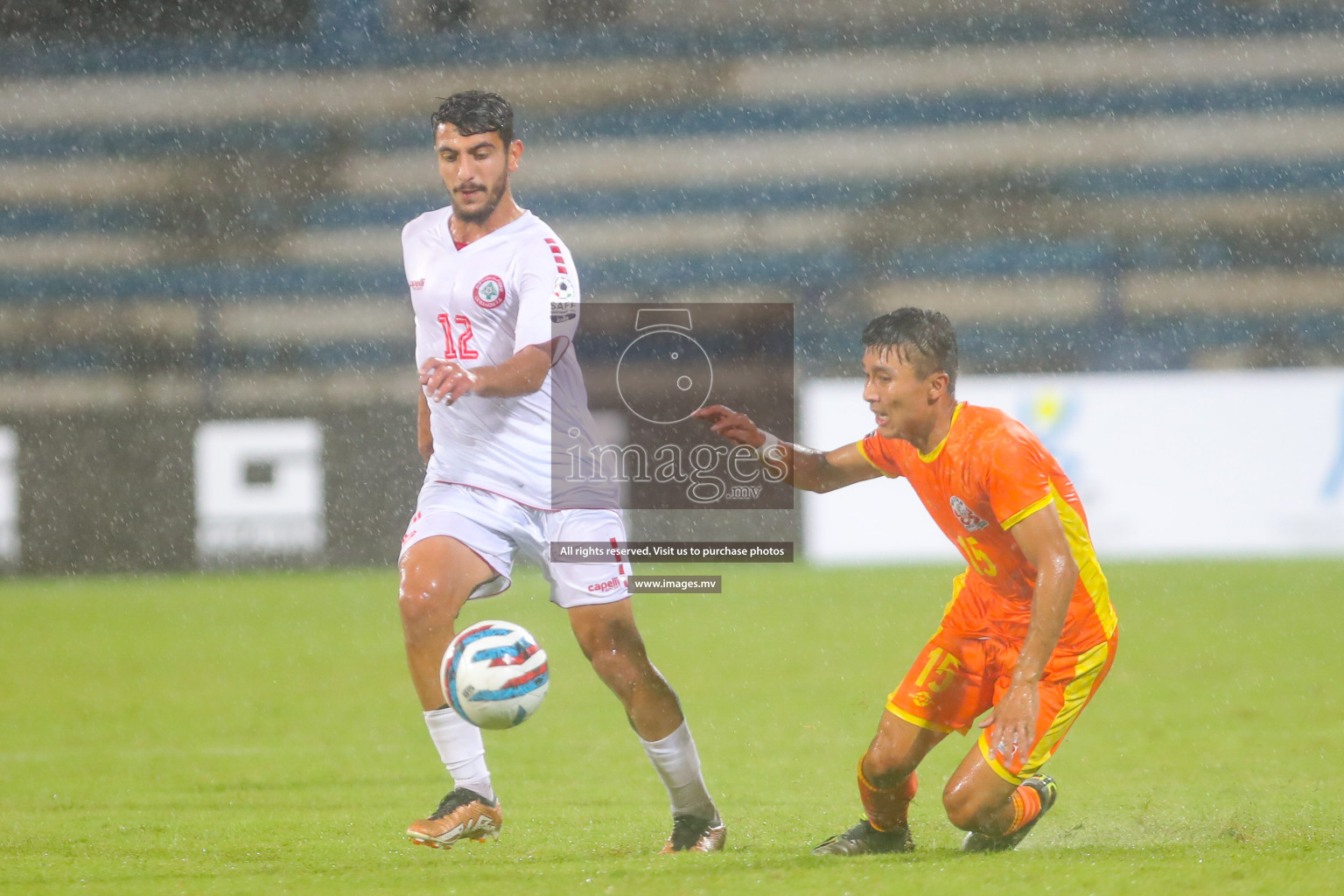 Bhutan vs Lebanon in SAFF Championship 2023 held in Sree Kanteerava Stadium, Bengaluru, India, on Sunday, 25th June 2023. Photos: Hassan Simah / images.mv