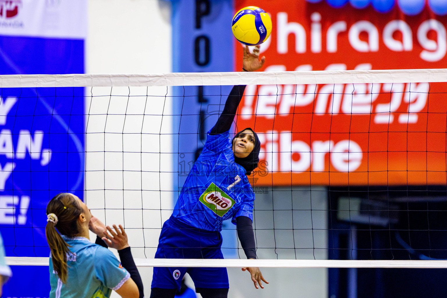 Police Club vs Club Wamco in the Final of Women's Division of National Volleyball Championship 2025 held in Male', Maldives on Sunday, 4th May 2025 at Social Center Indoor Hall Photos By: Nausham Waheed / images.mv